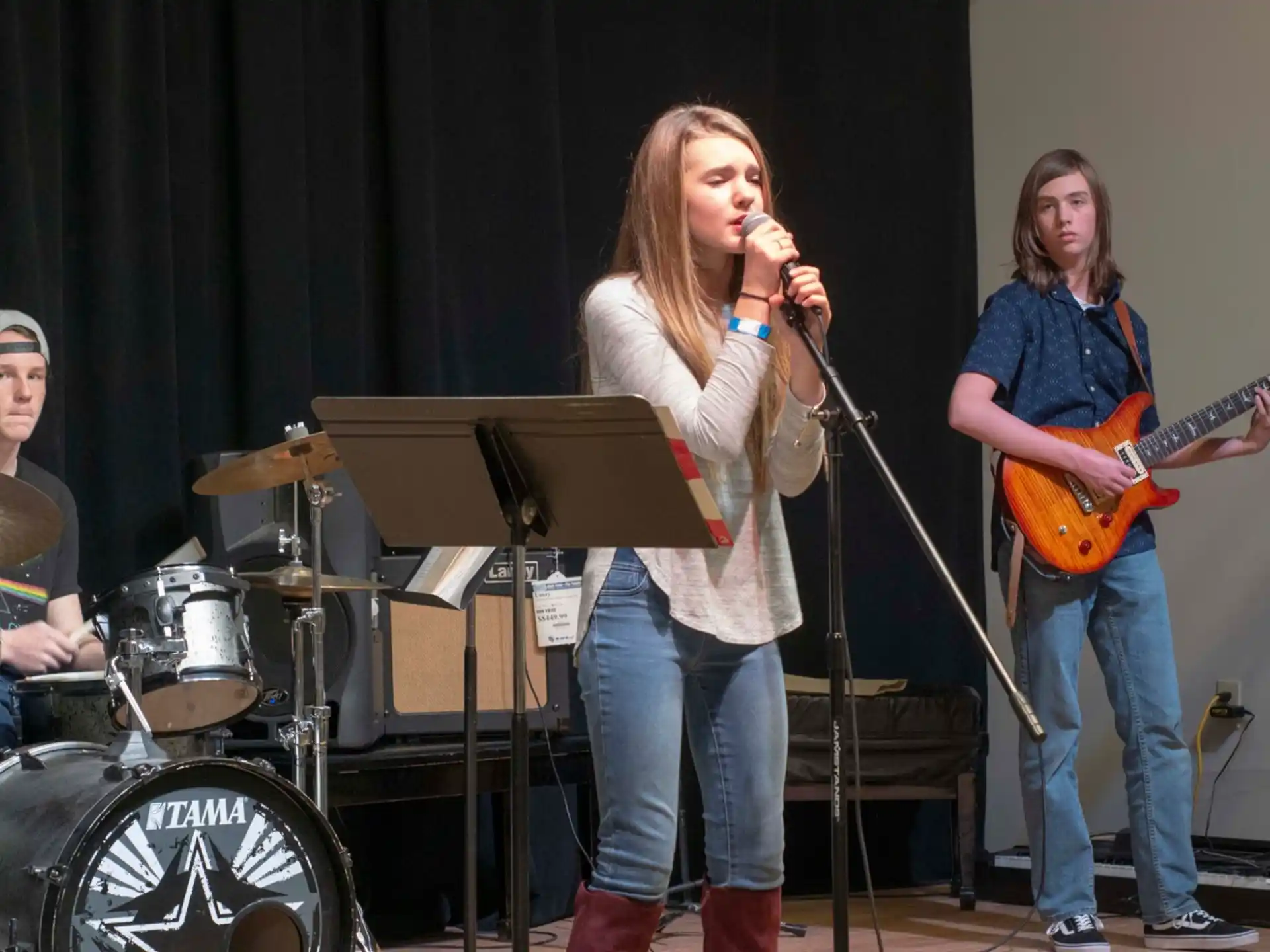 a group of people on a stage