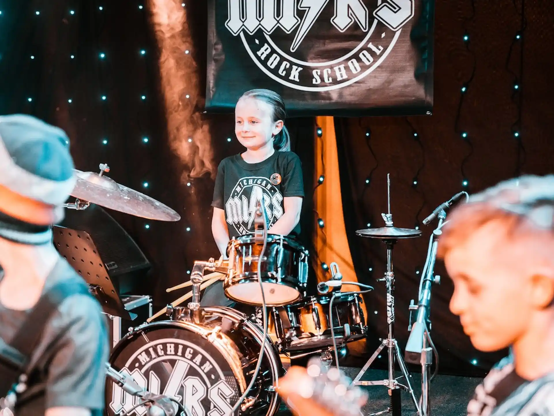 a group of people playing instruments