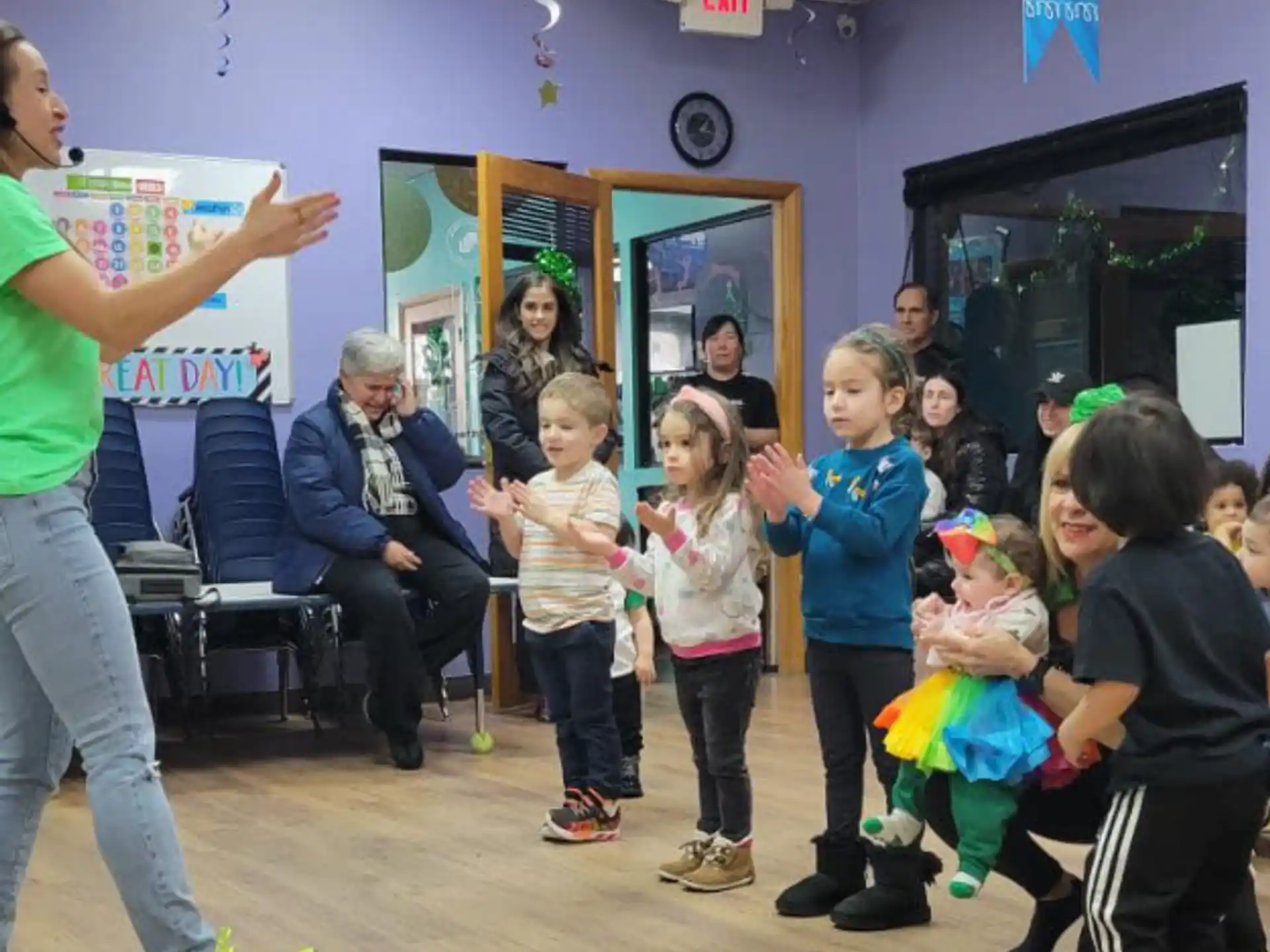a group of people dancing