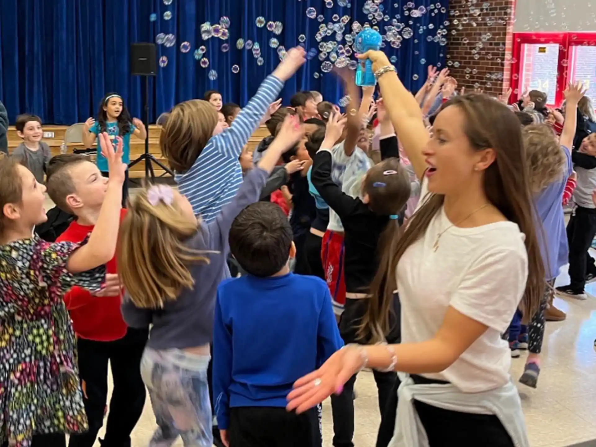 a group of people dancing