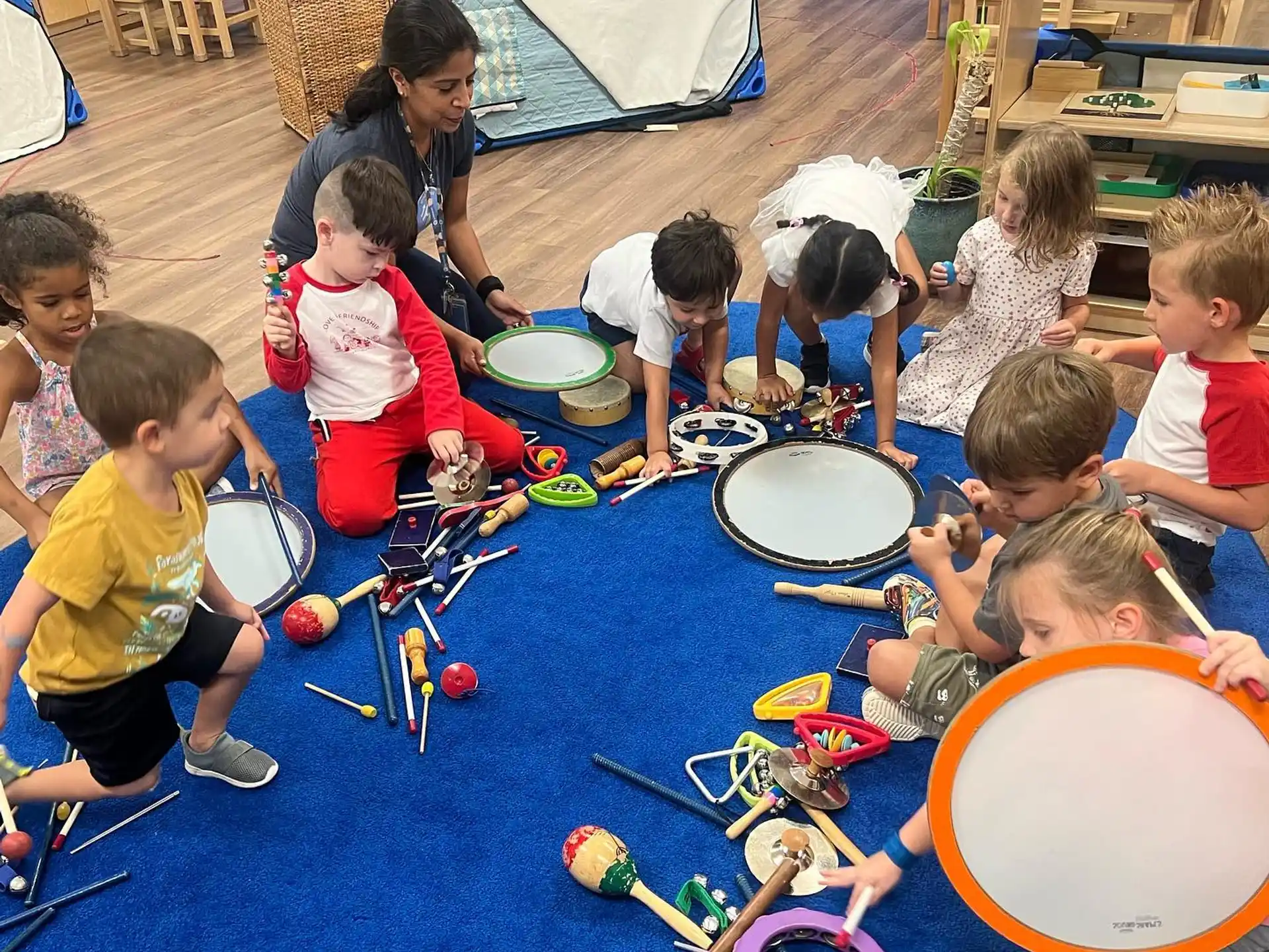 a group of children playing with toys