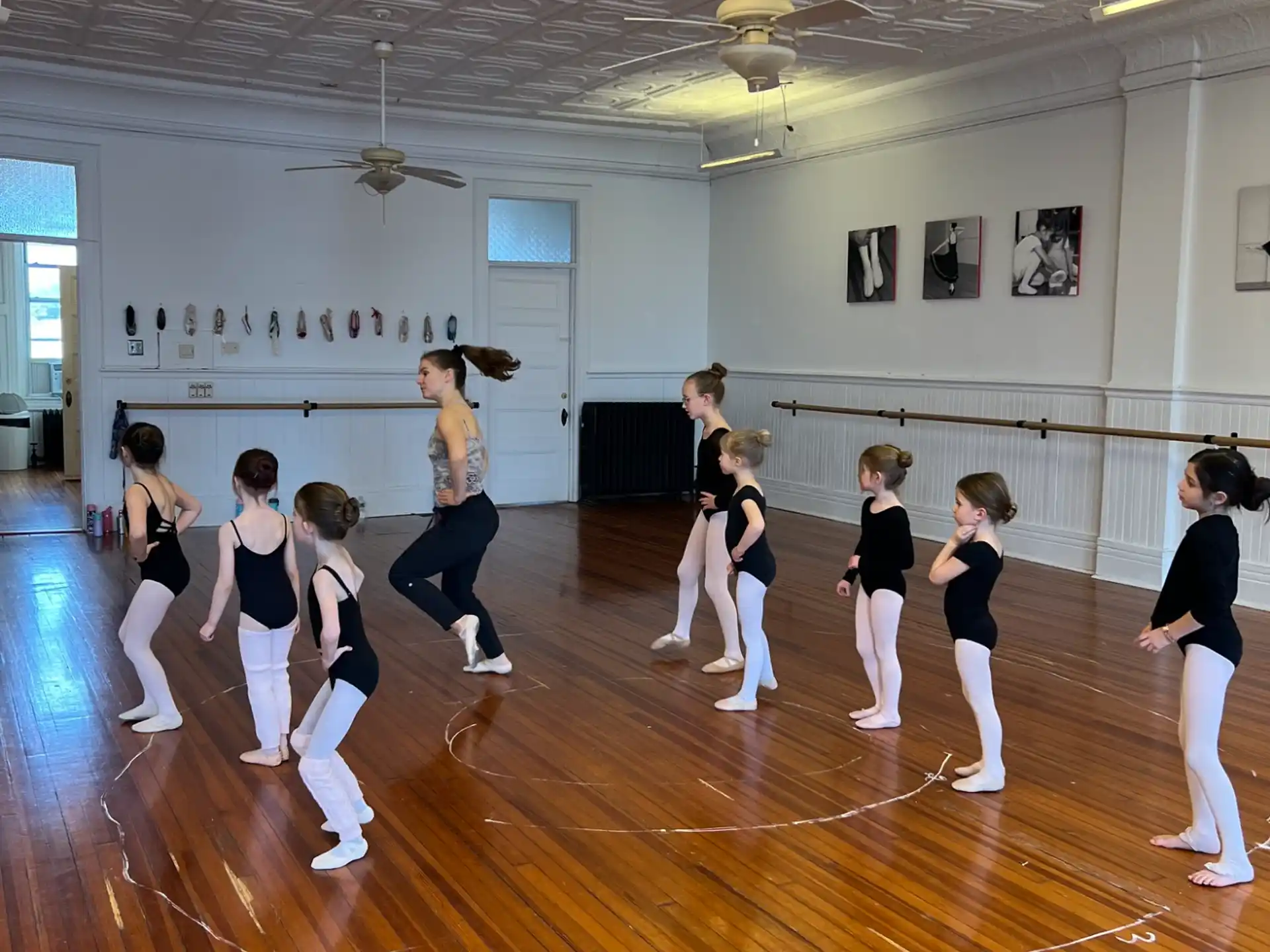 a group of people dancing
