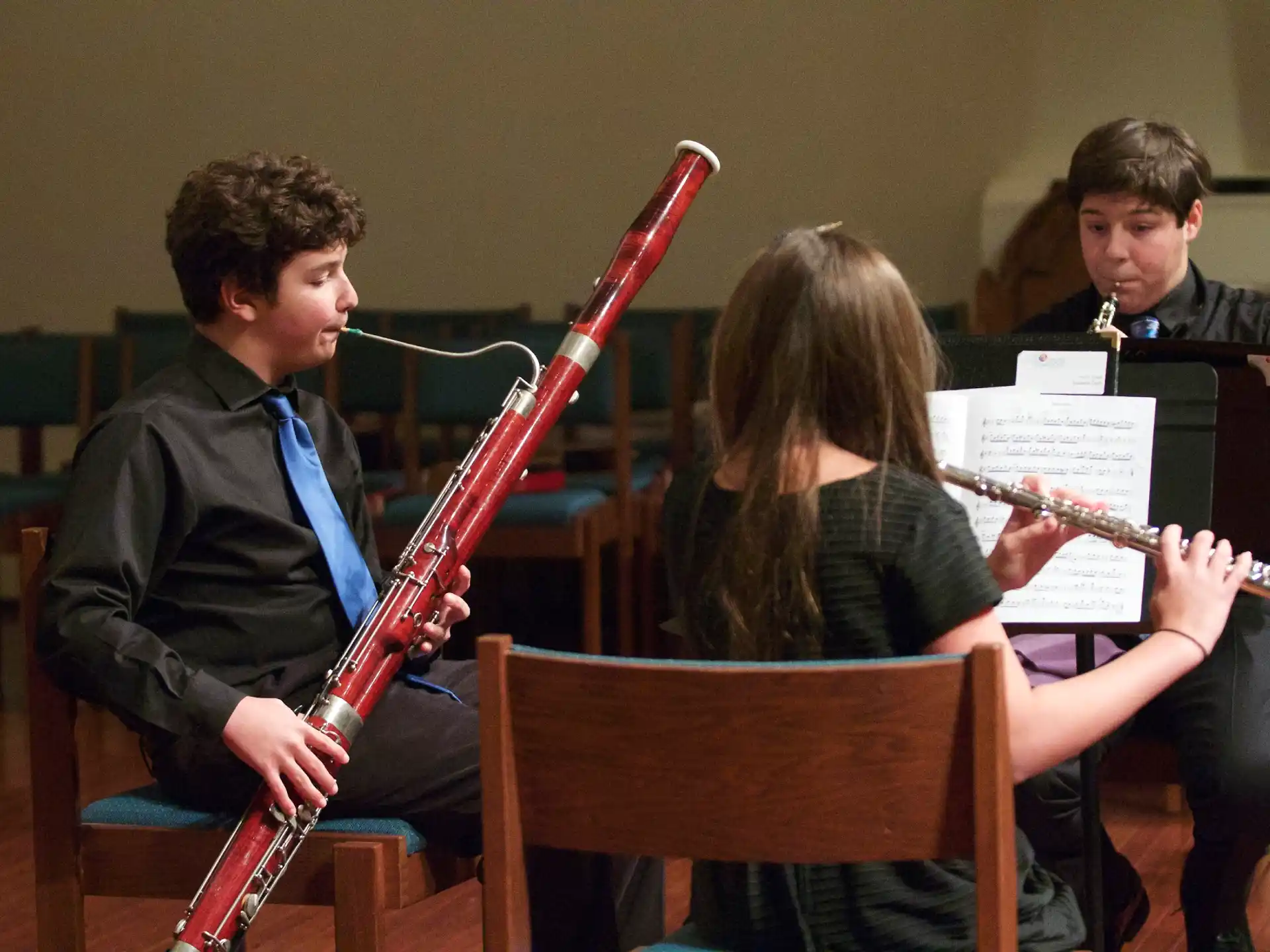 a group of people playing instruments