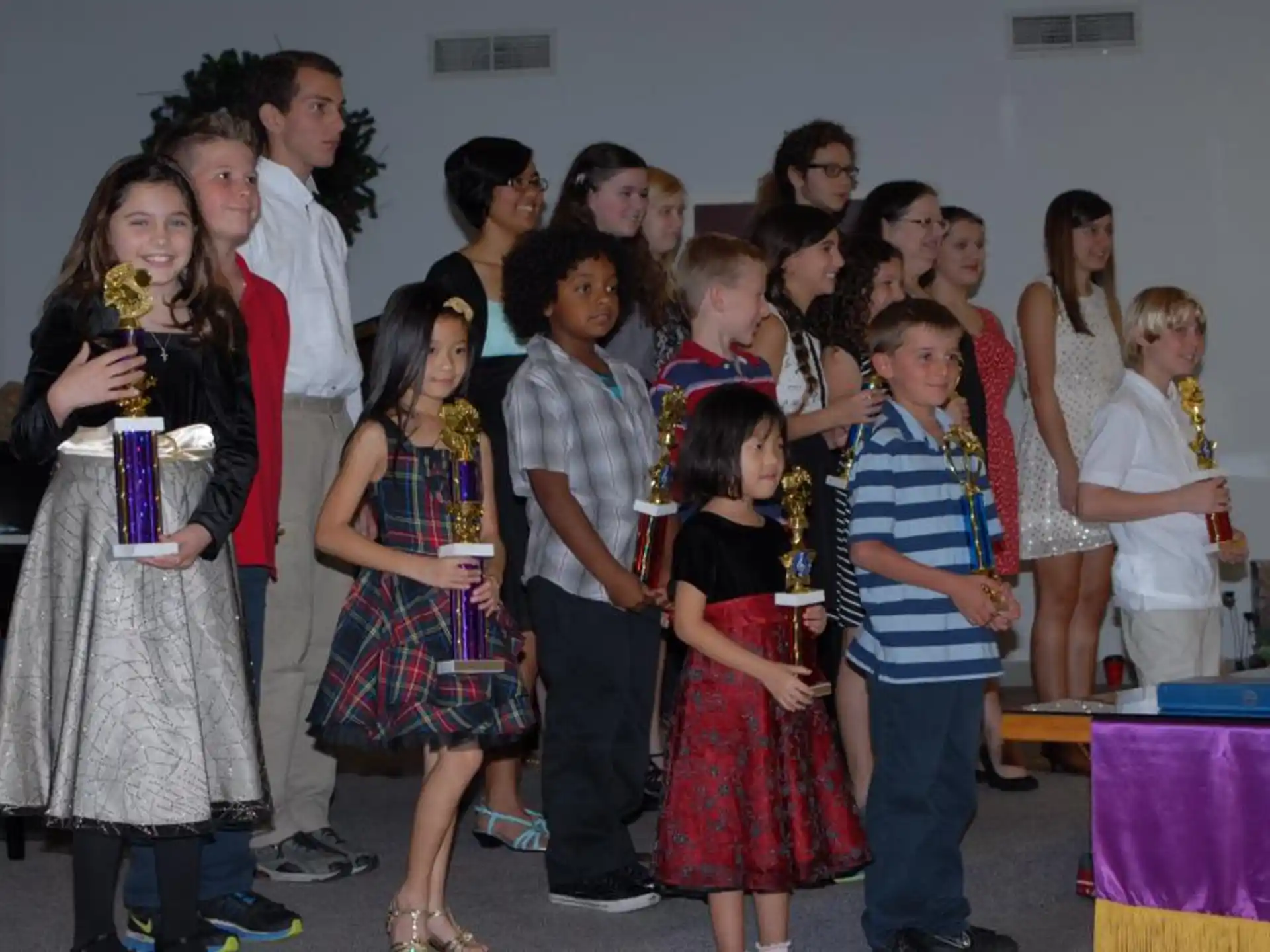 a group of people standing together