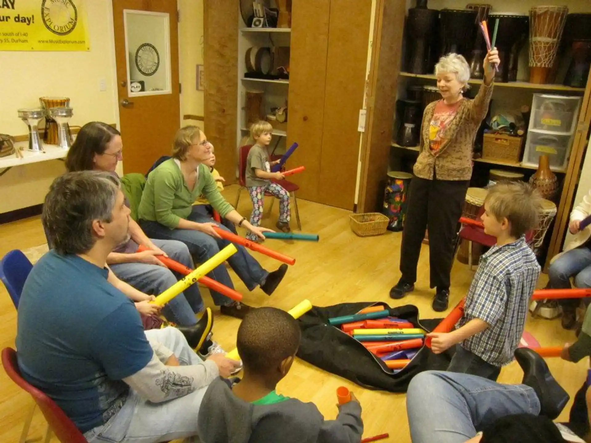 a person teaching children in a classroom