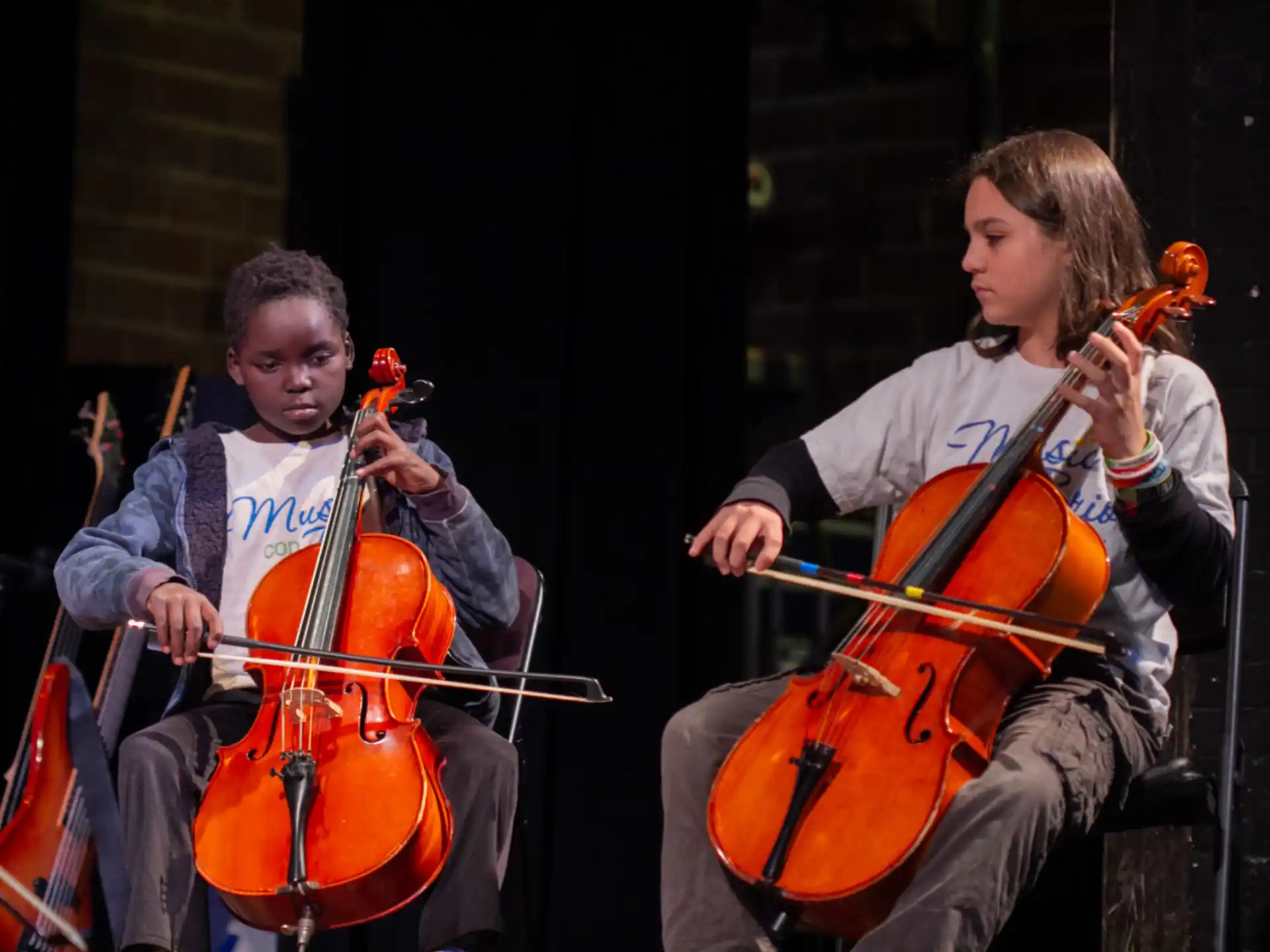a group of people playing instruments