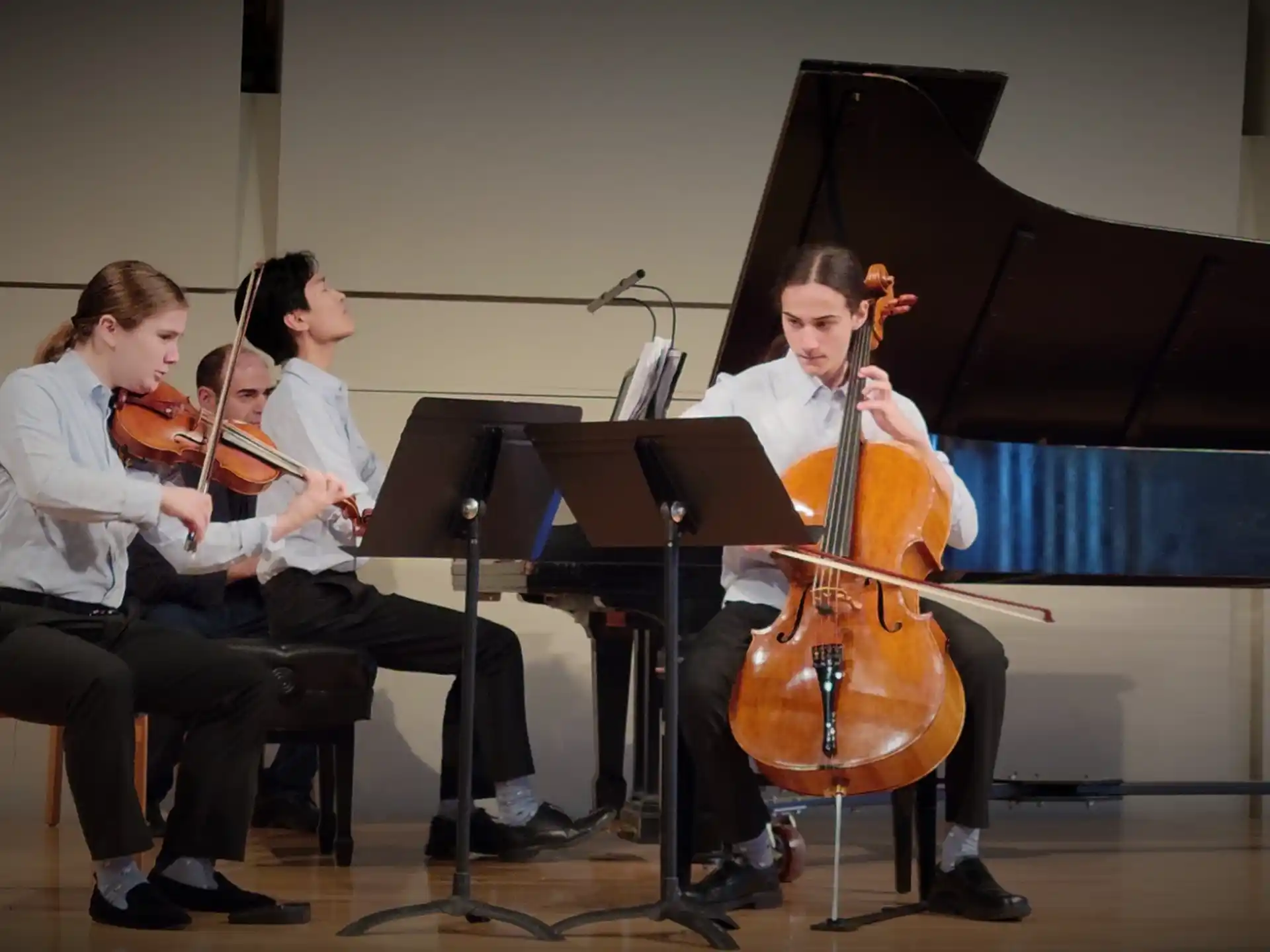 a group of people playing instruments