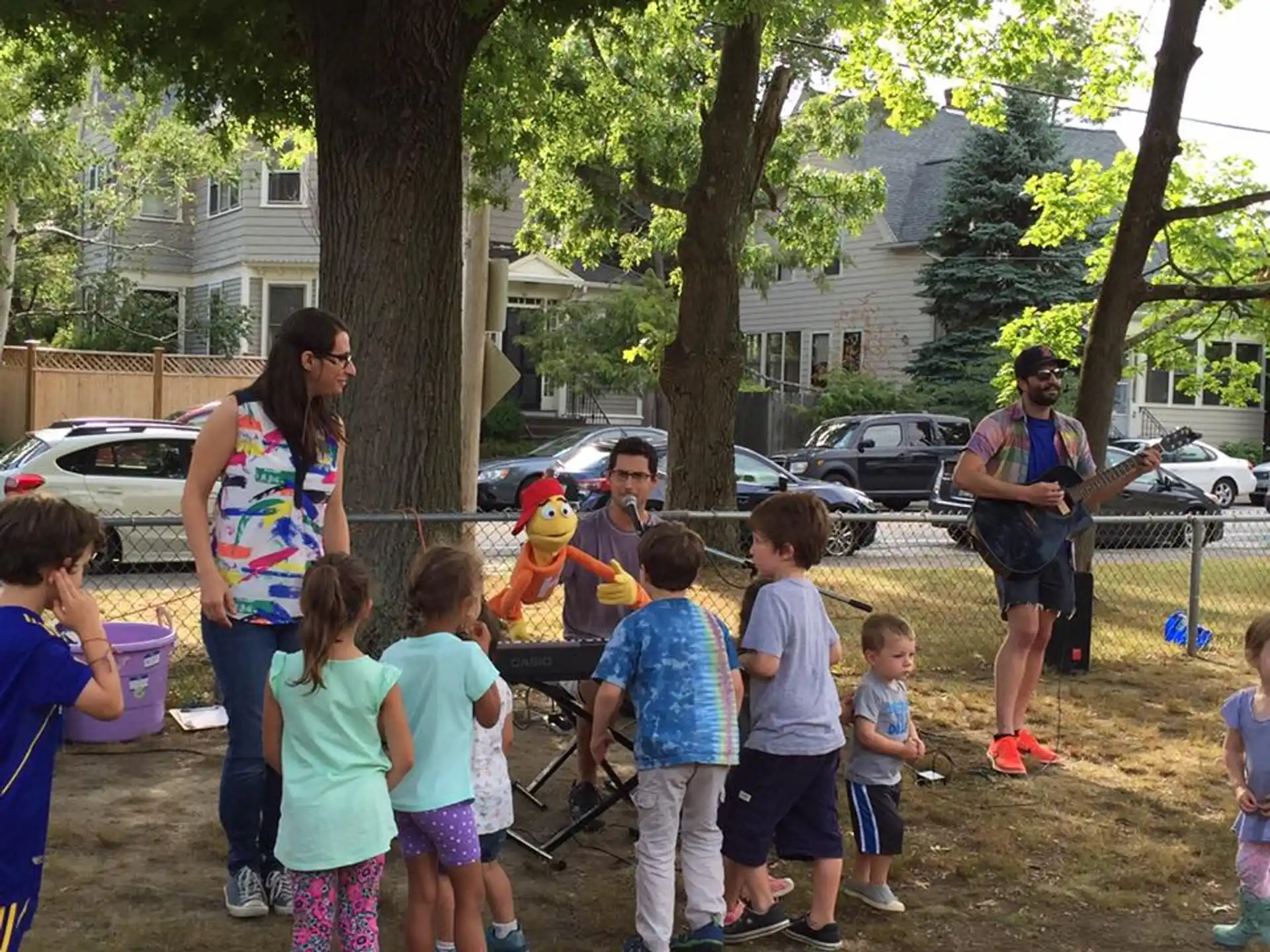 a group of people playing instruments