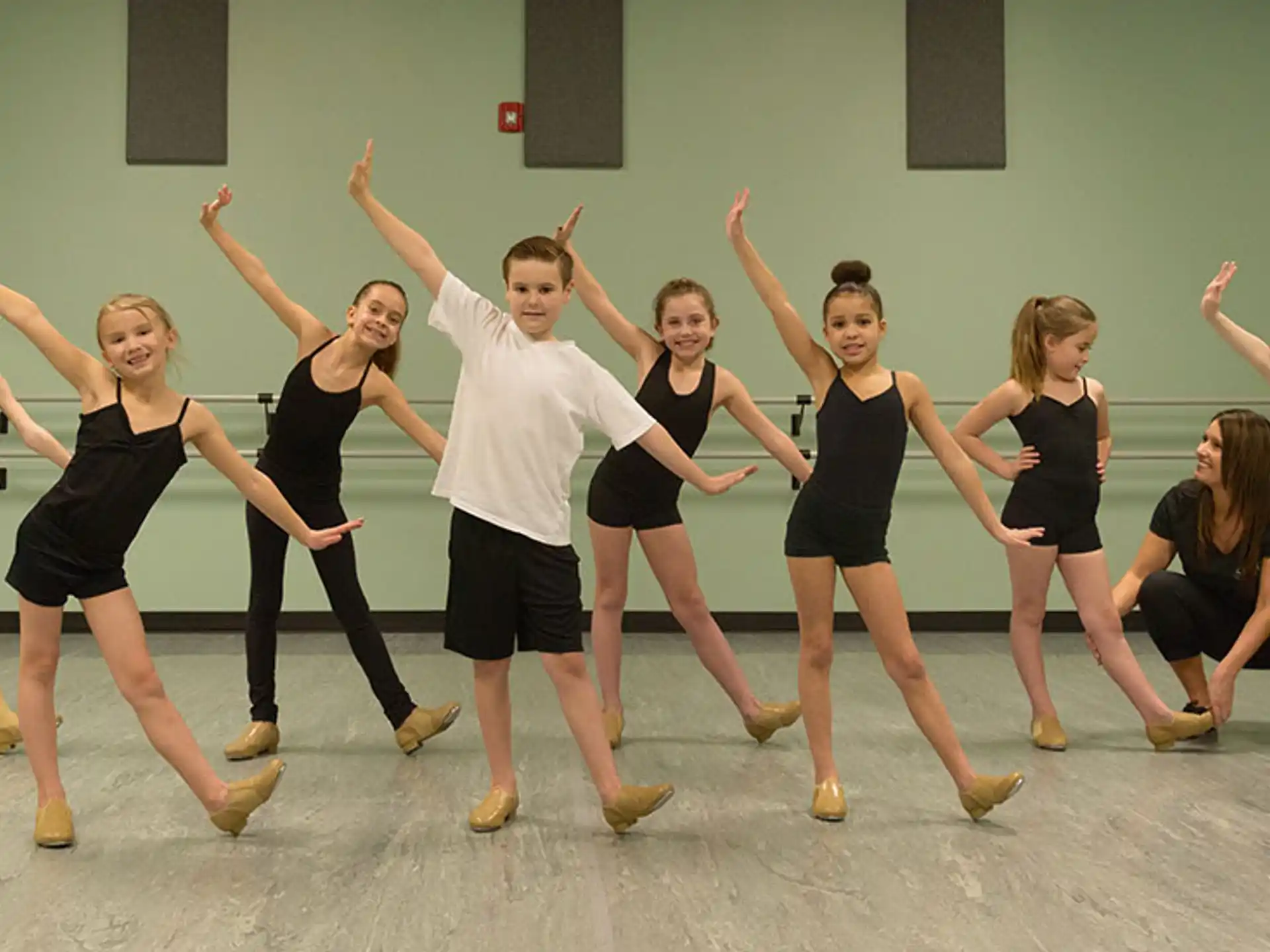 a group of people dancing