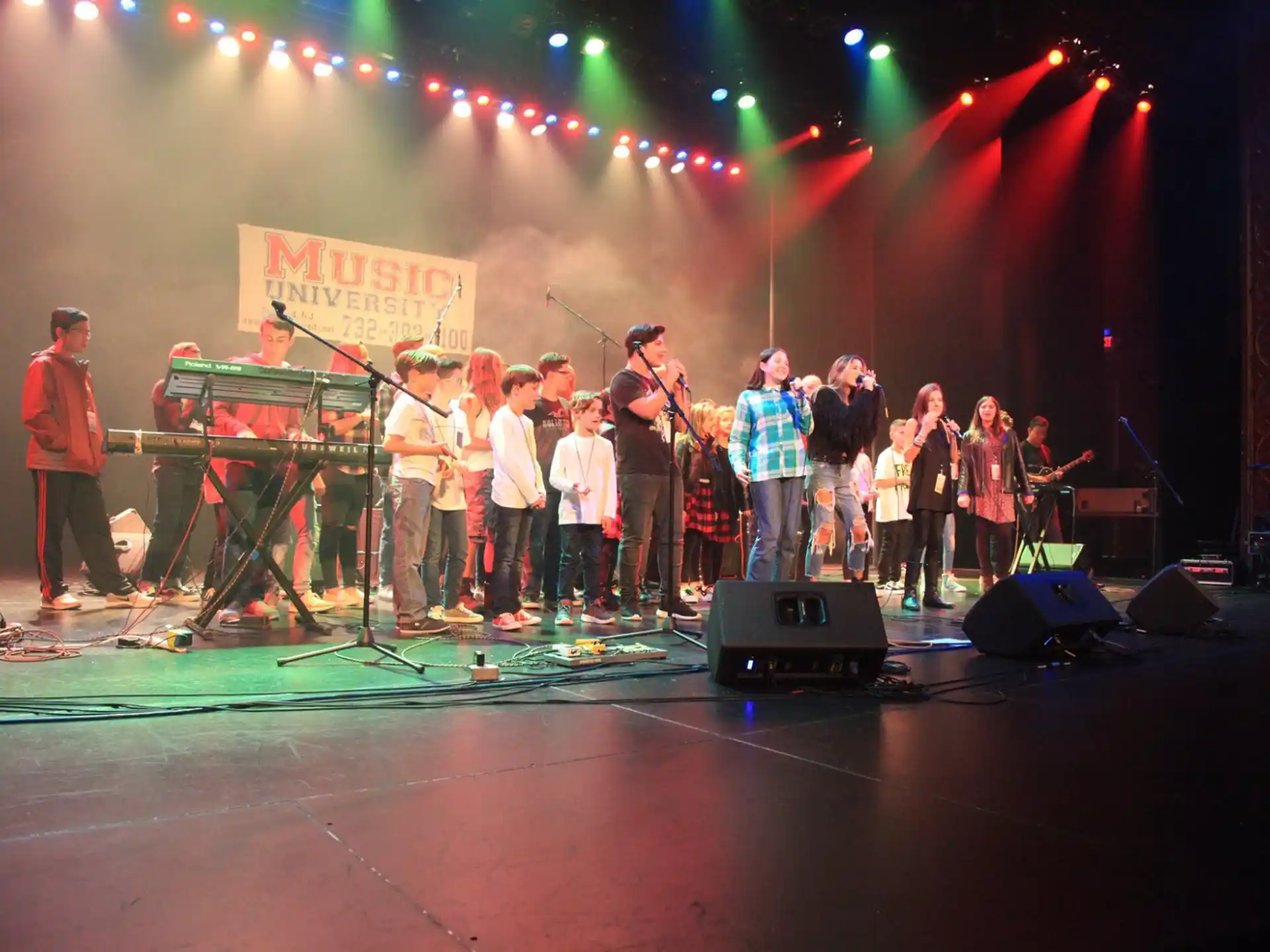 a group of people on a stage