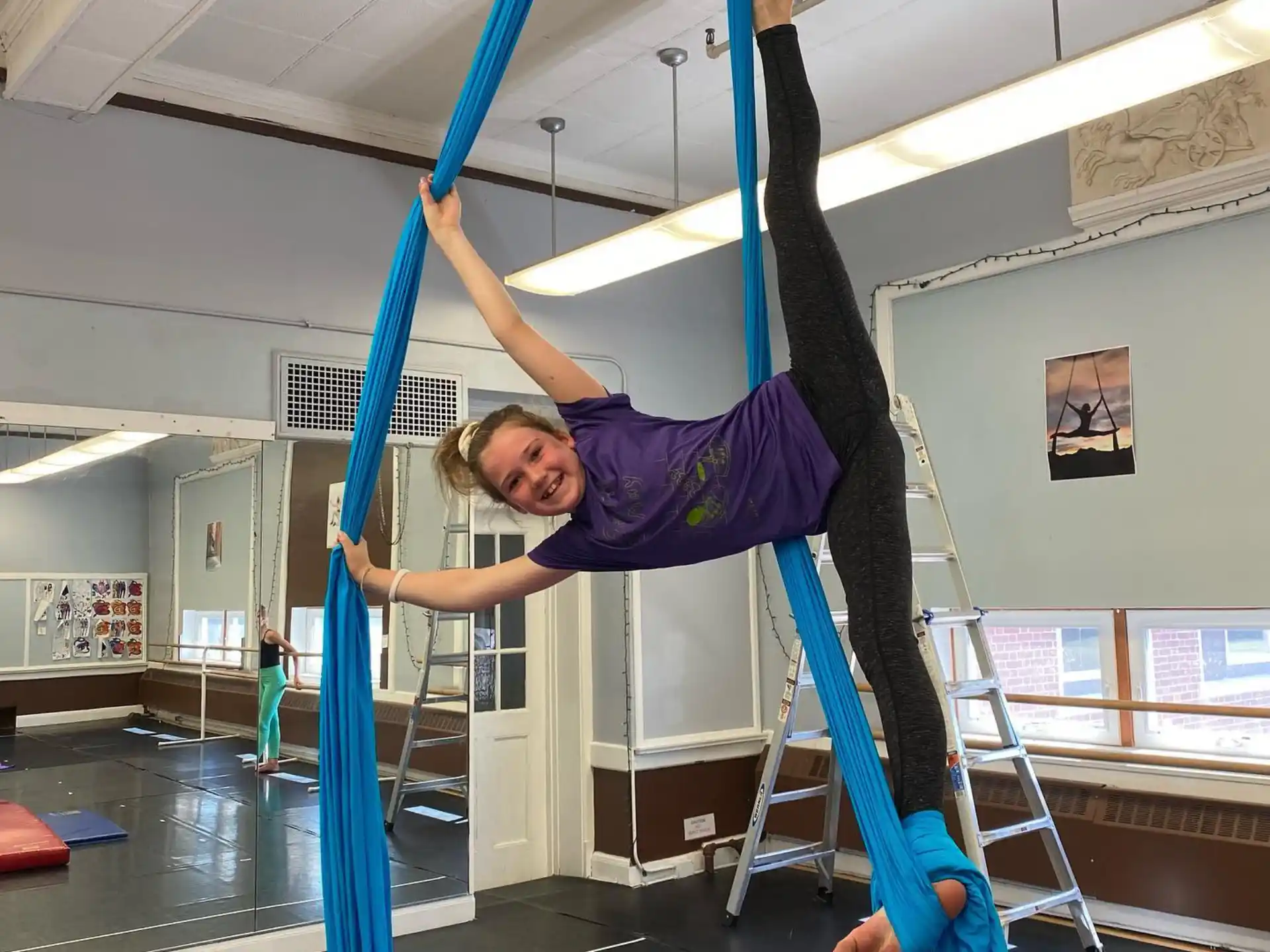 a person holding a pole