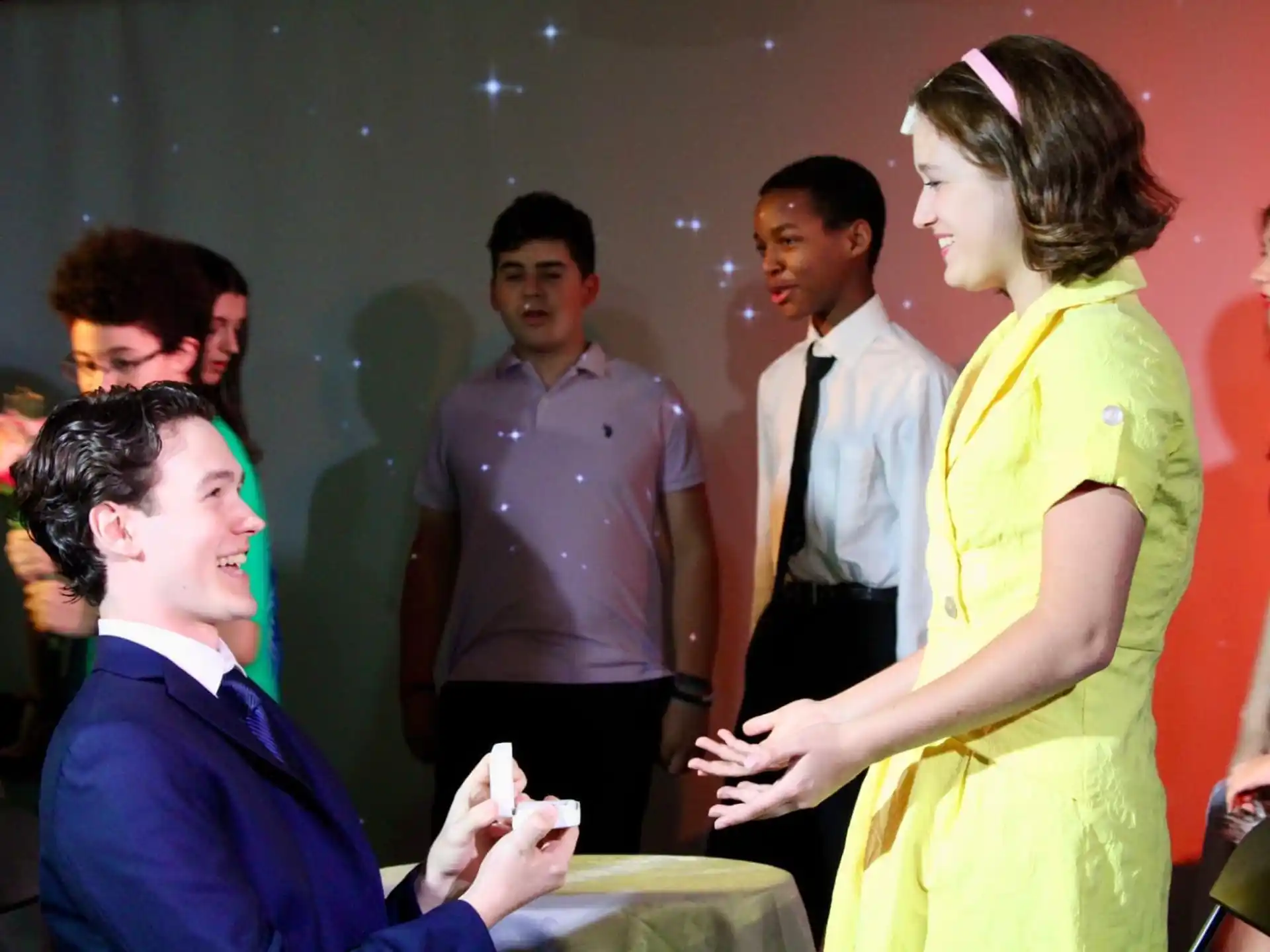 a group of people dancing