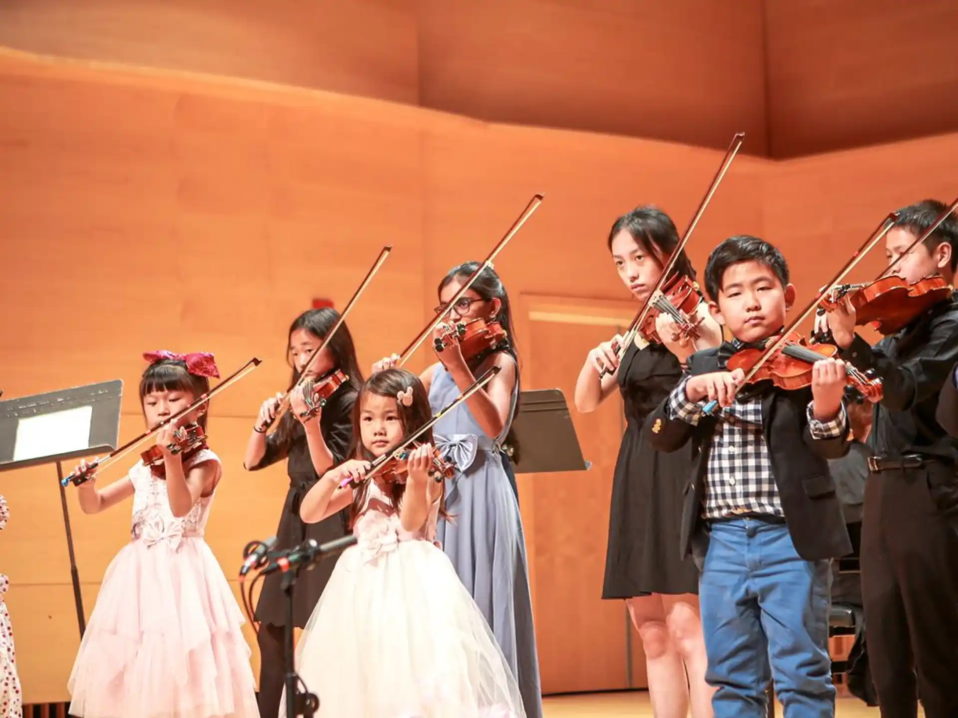 a group of people playing instruments