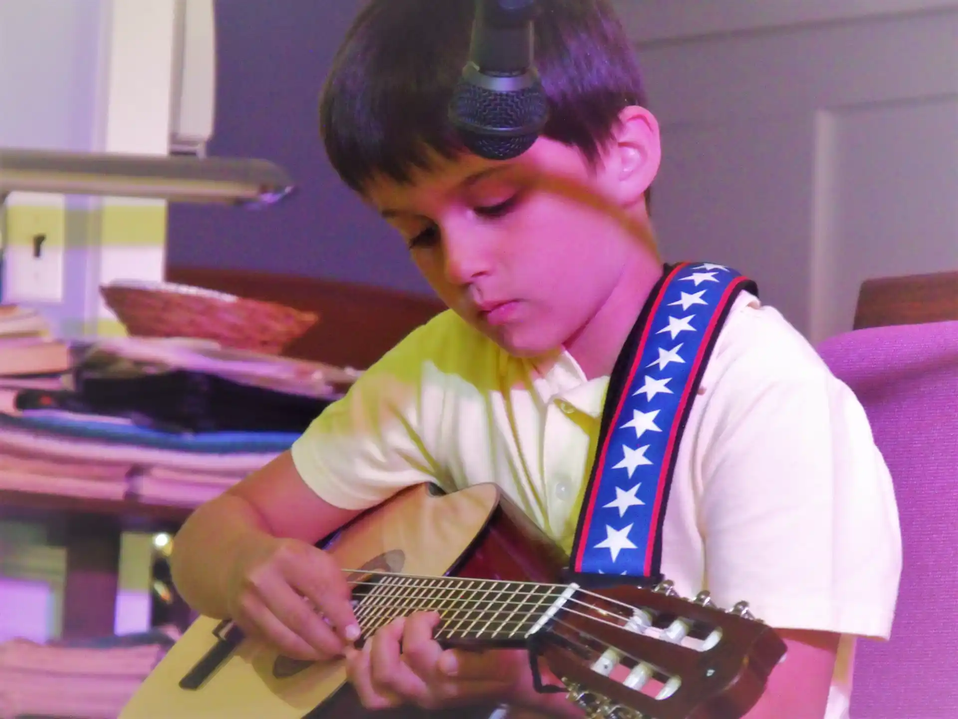 a person playing a guitar