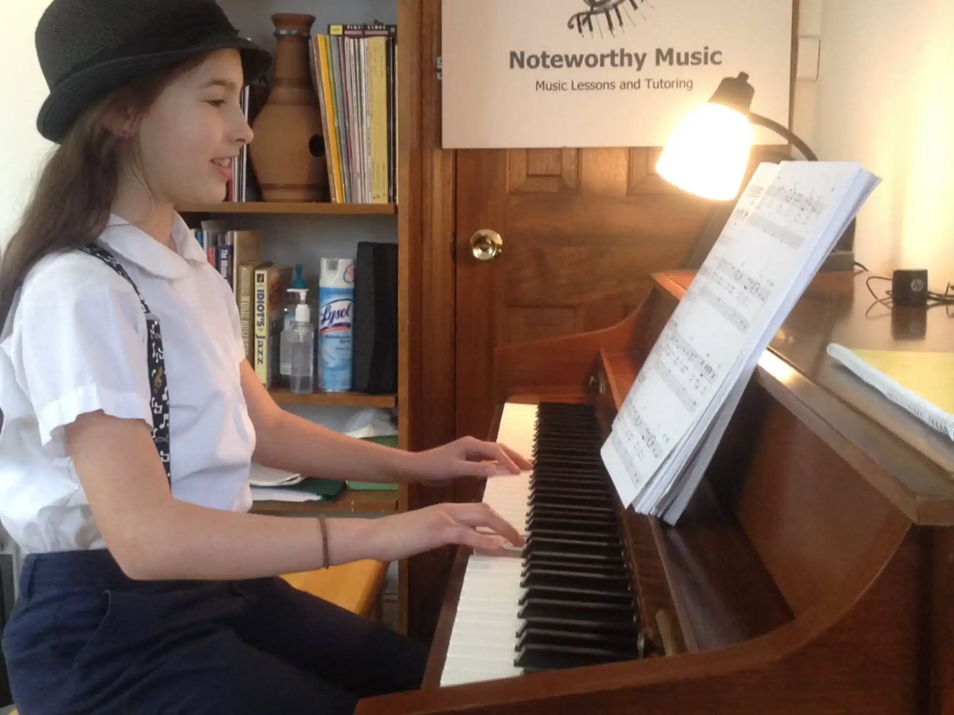 a person playing a piano