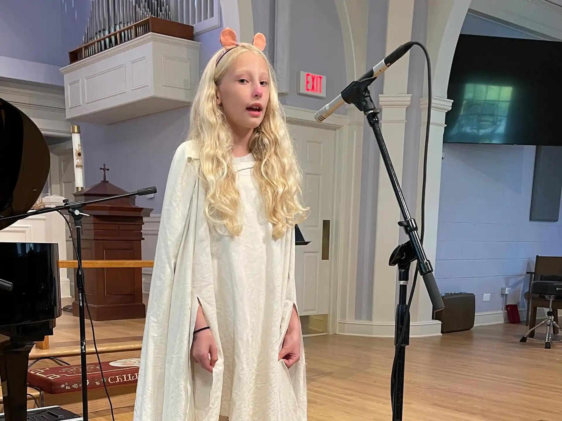 a person in a white dress