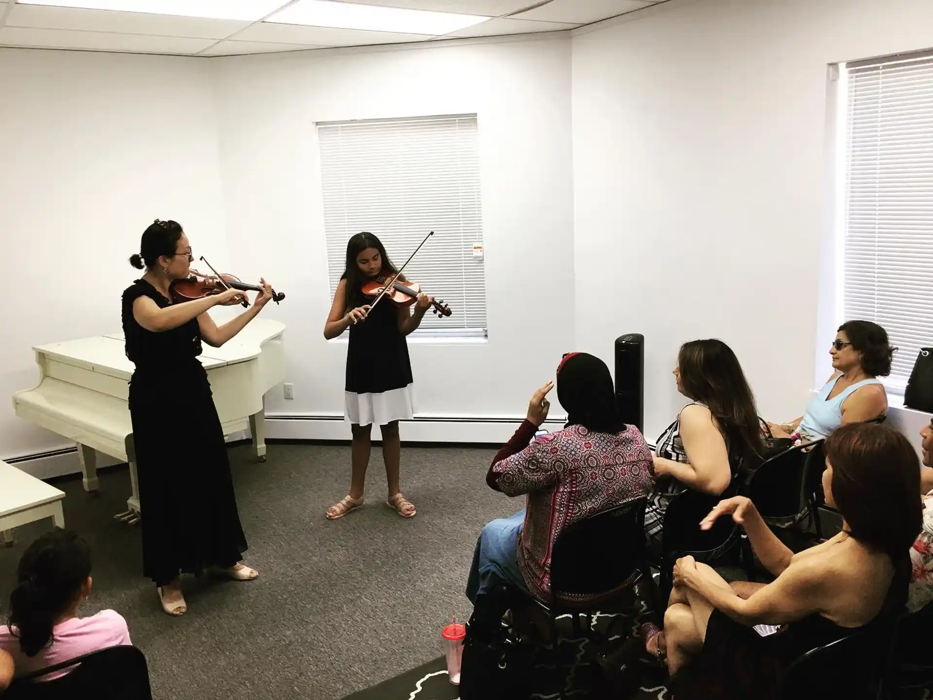 a group of women in a room