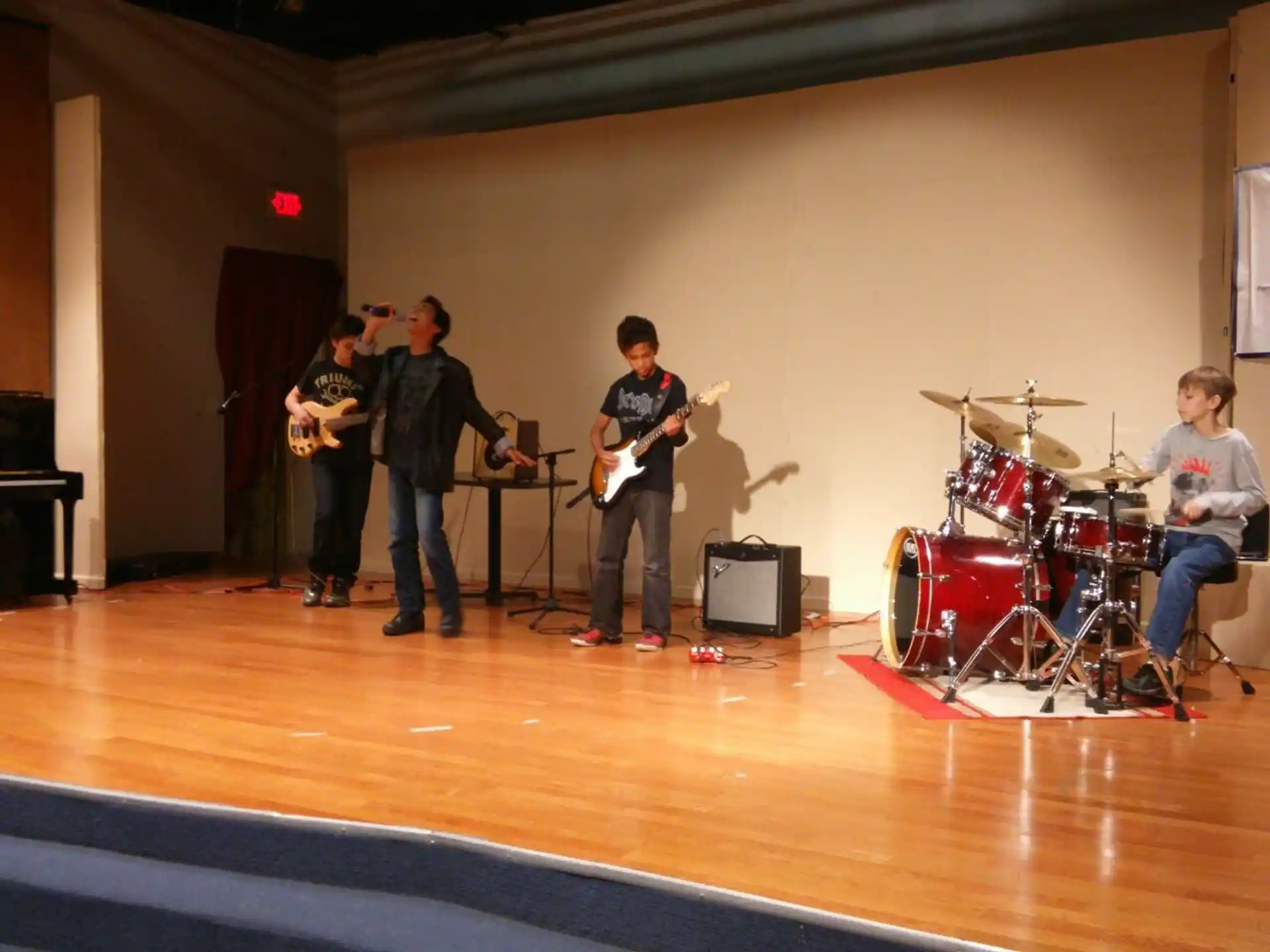 a group of people playing instruments