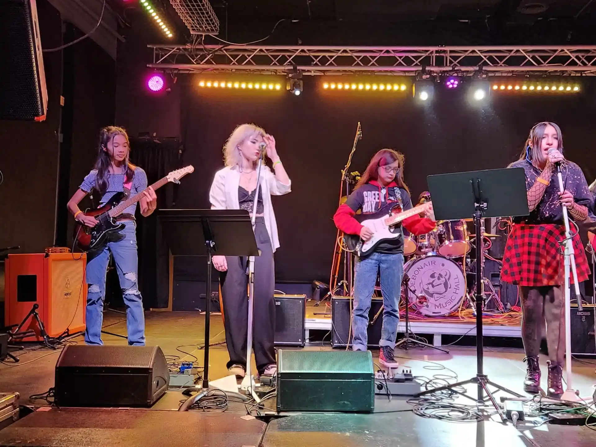 a group of people on a stage