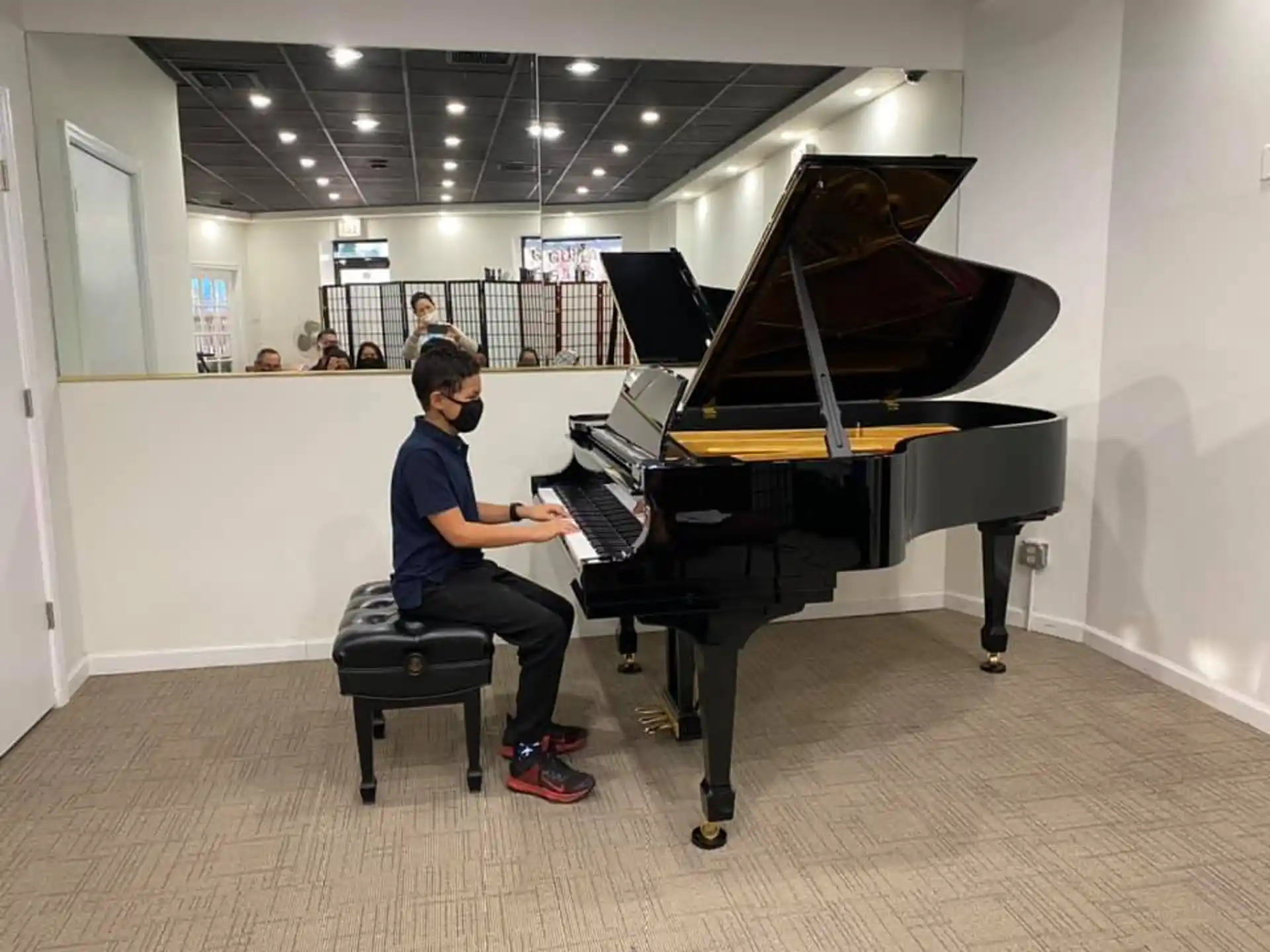 a man playing a piano