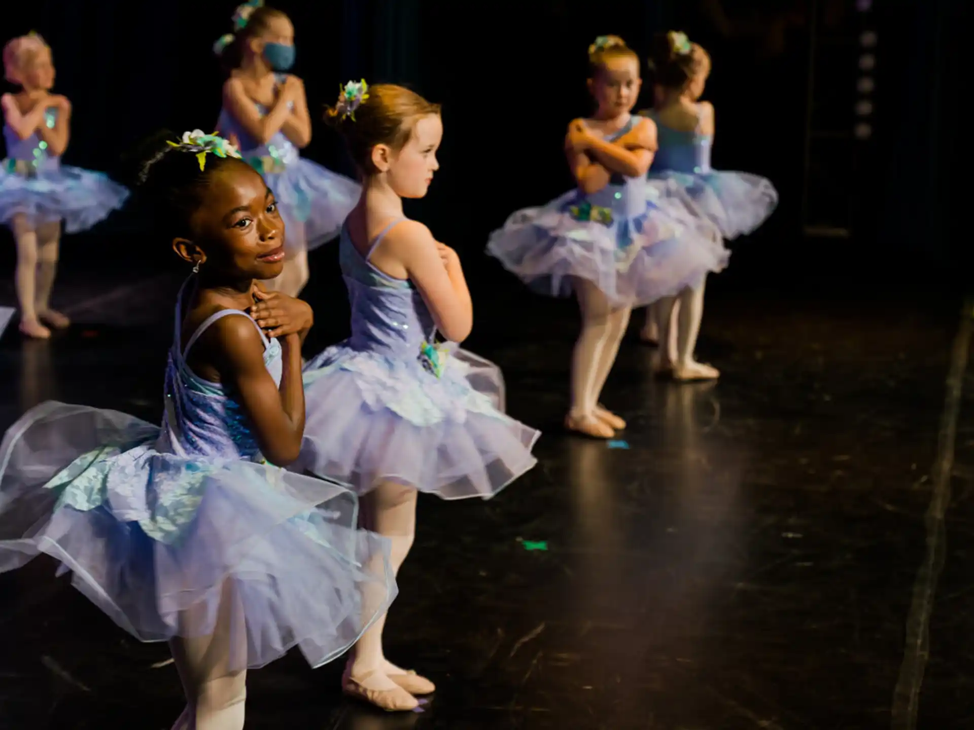 a group of girls dancing
