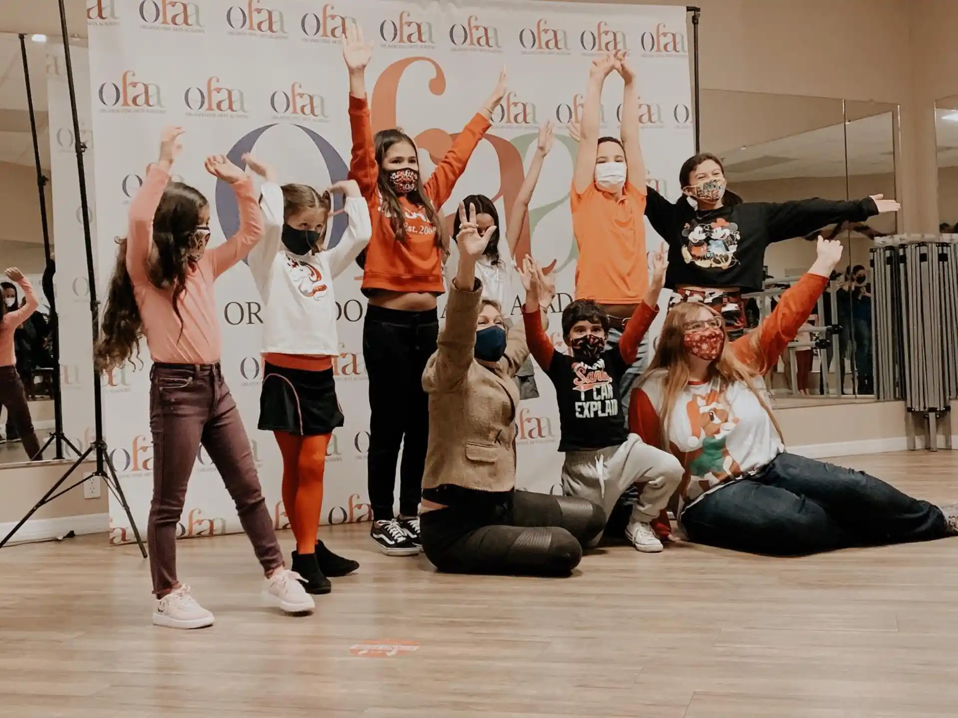 a group of people posing for a photo