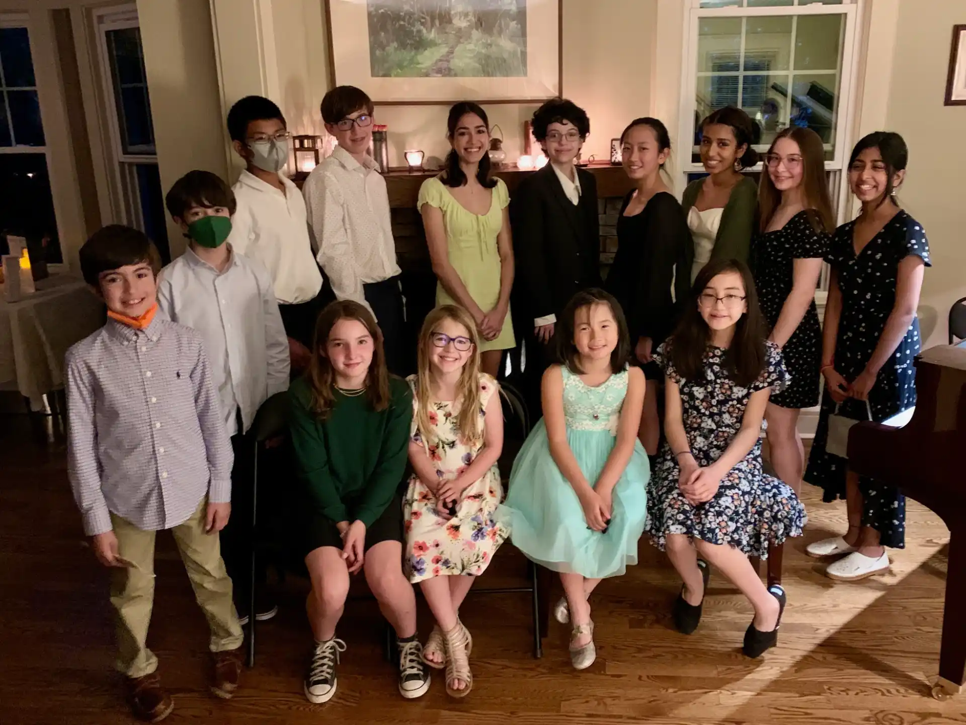 a group of people posing for a photo
