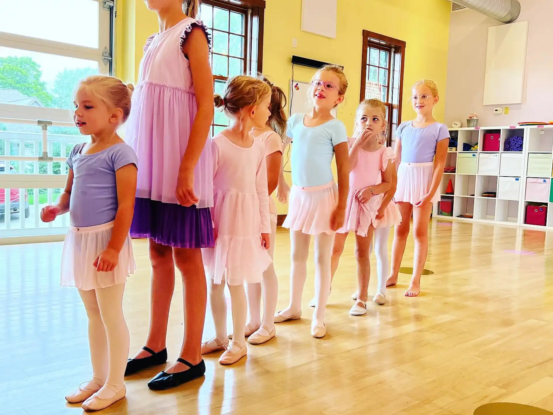 a group of girls in a room