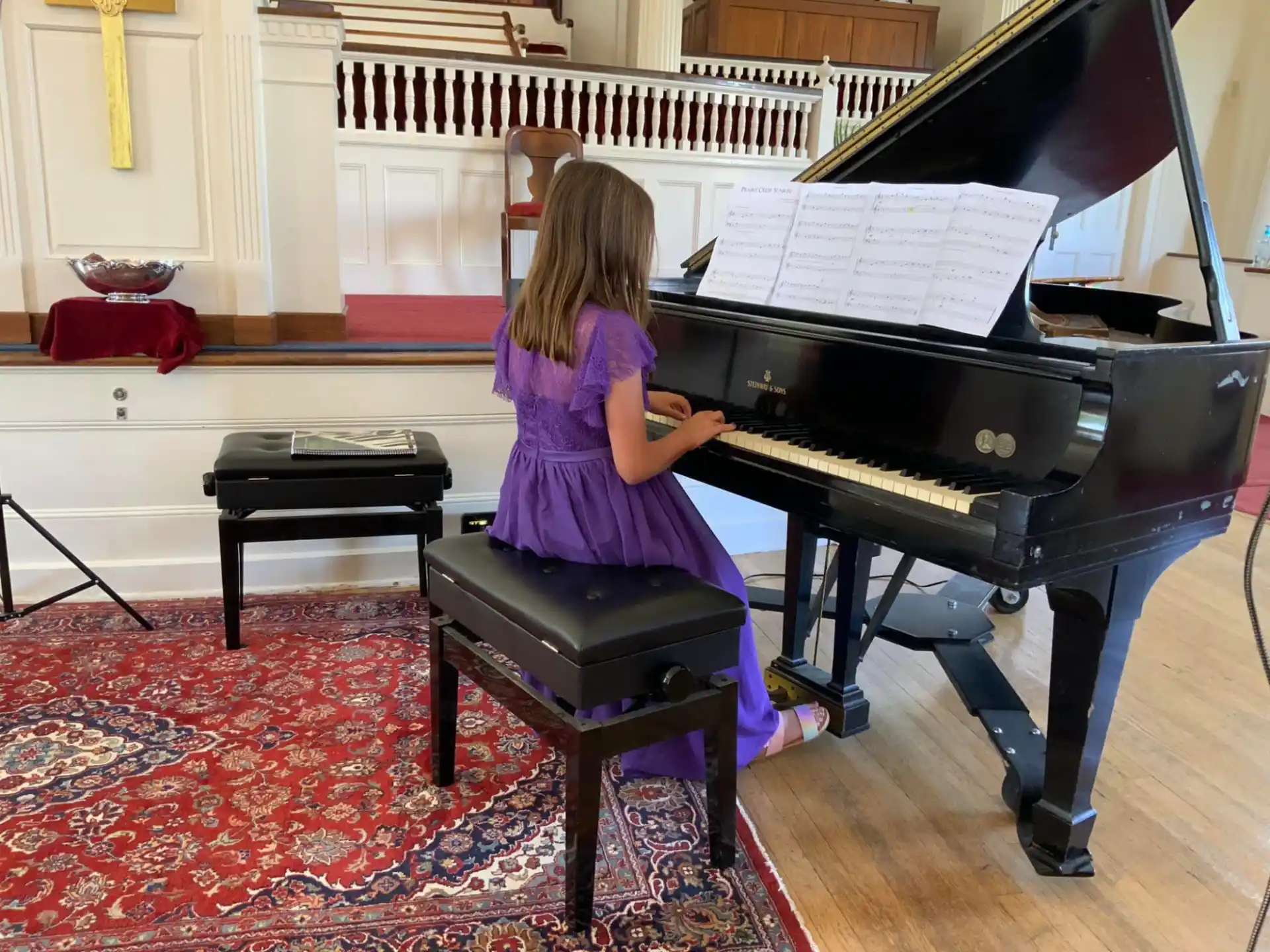 a person playing a piano