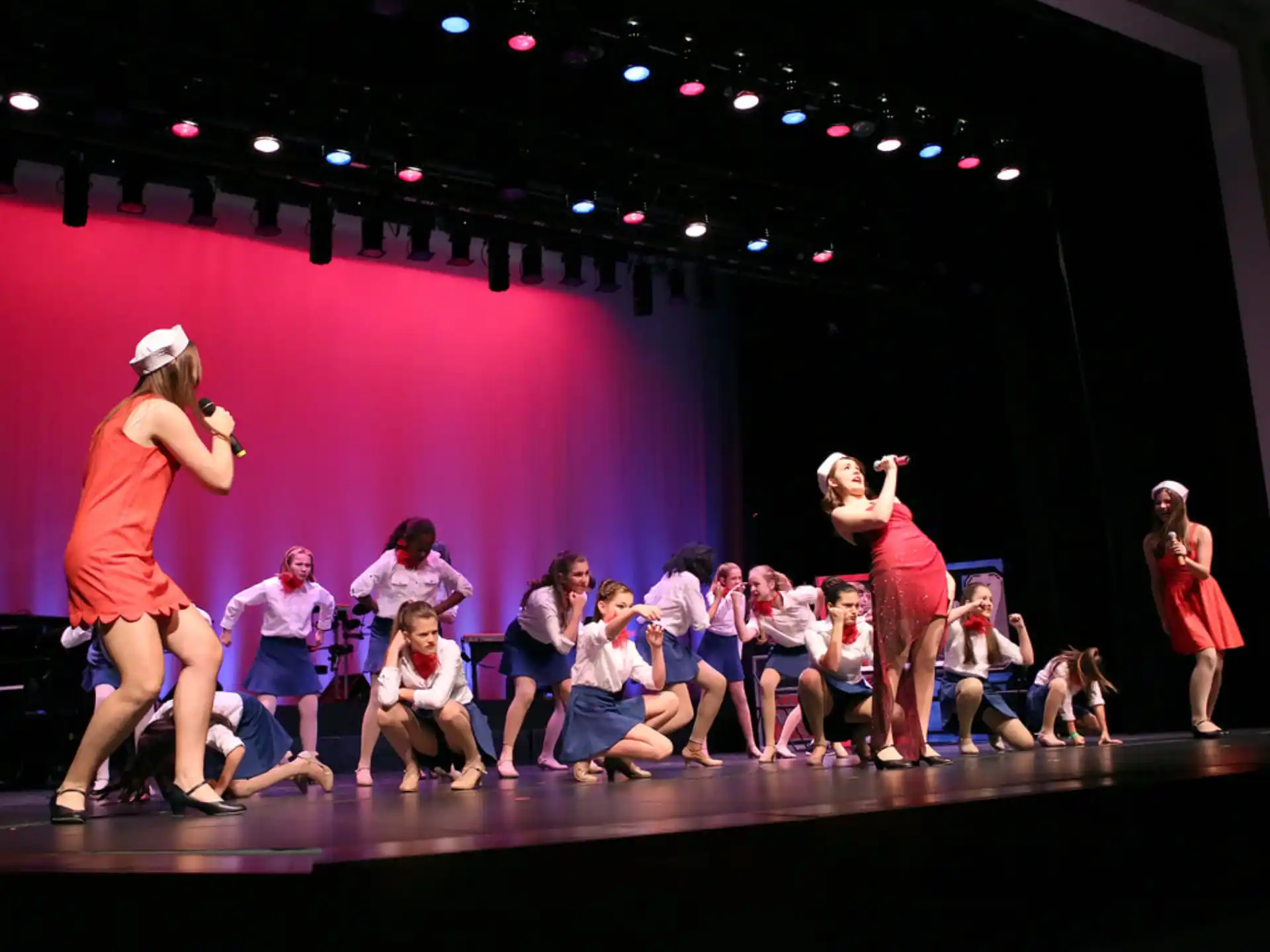 a group of people on a stage