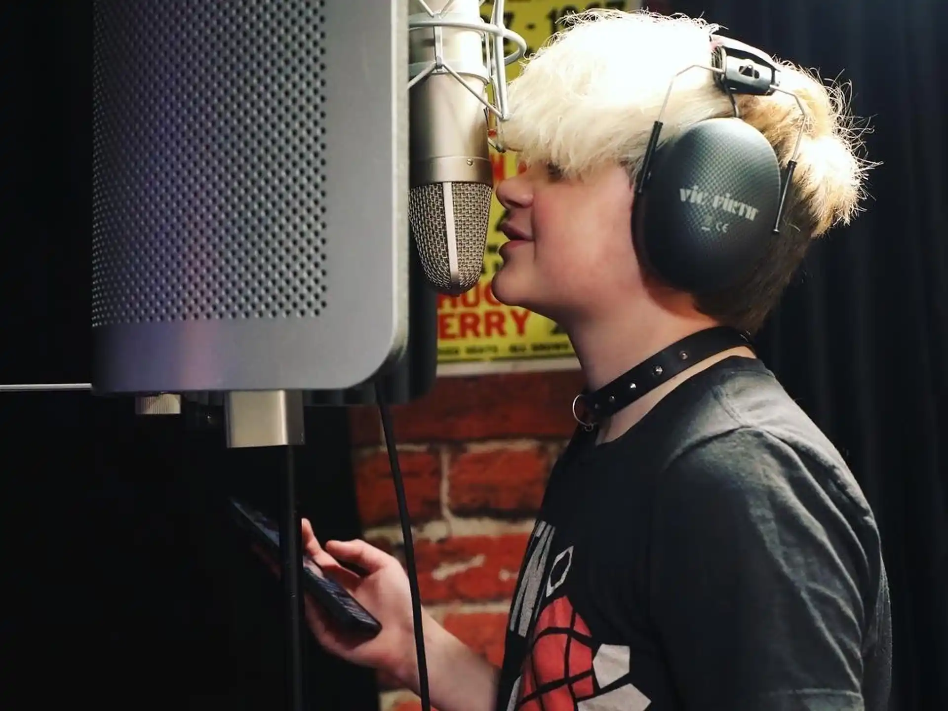 a person wearing headphones