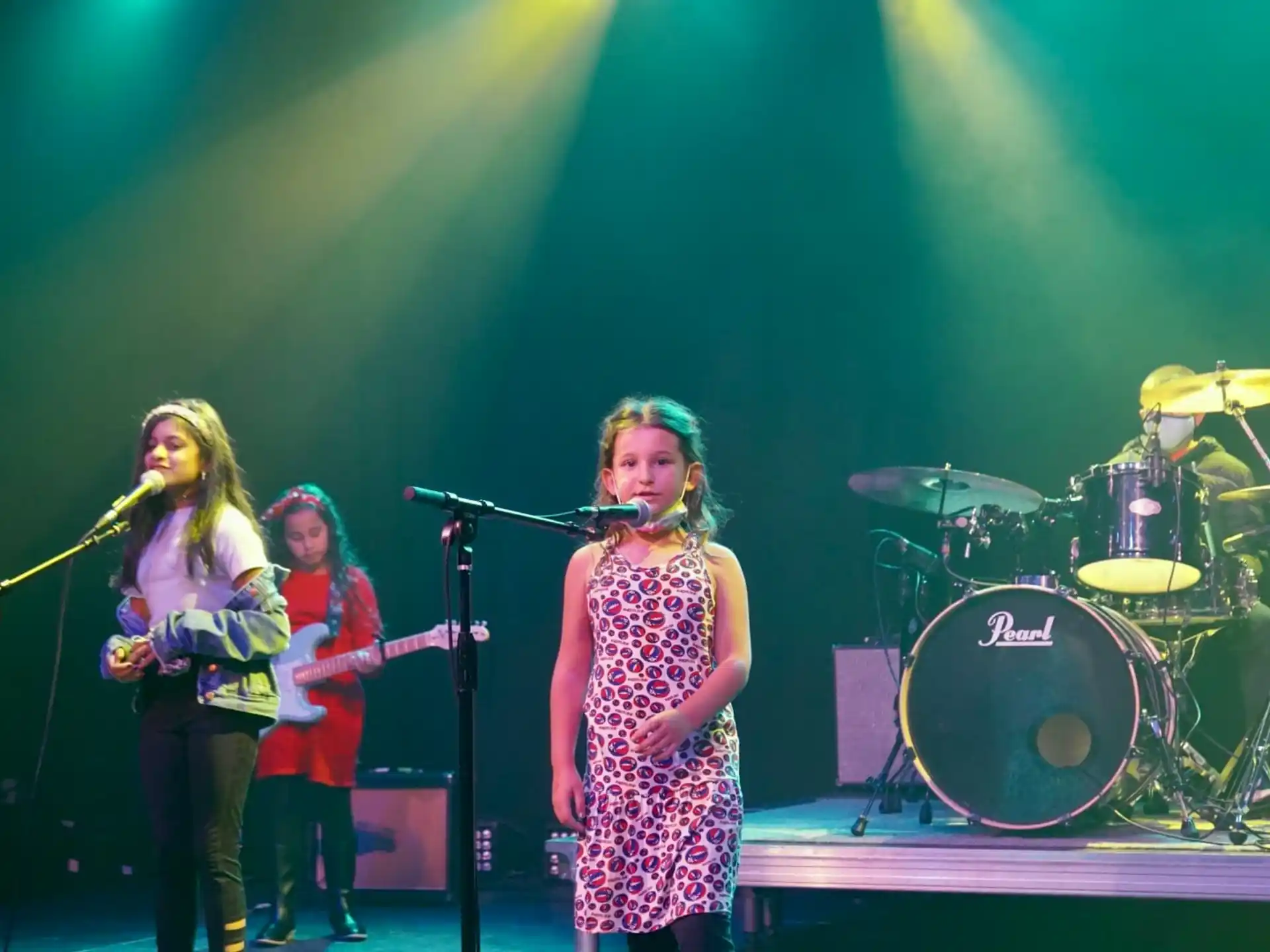 a group of people on a stage