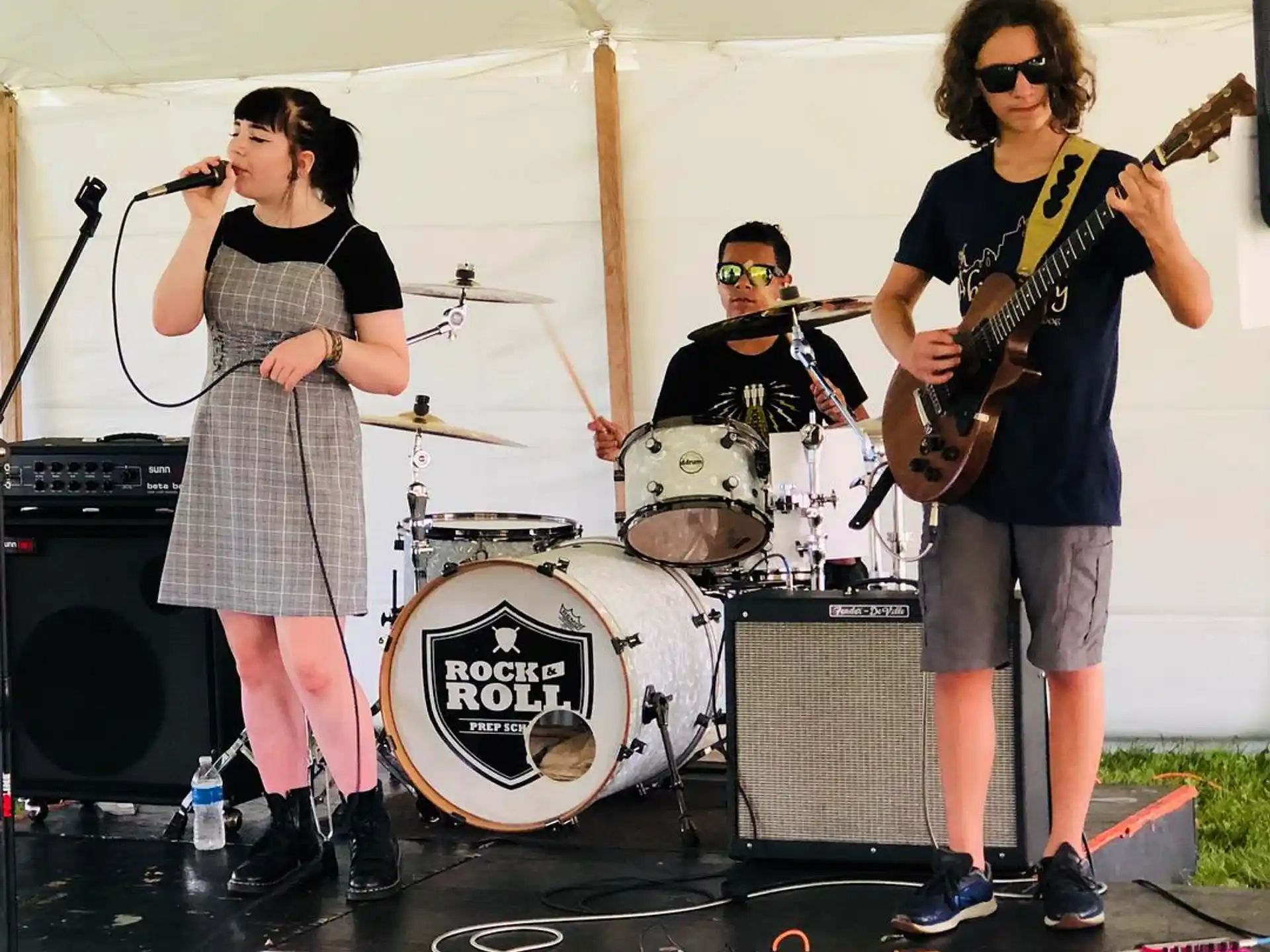 a group of people on a stage