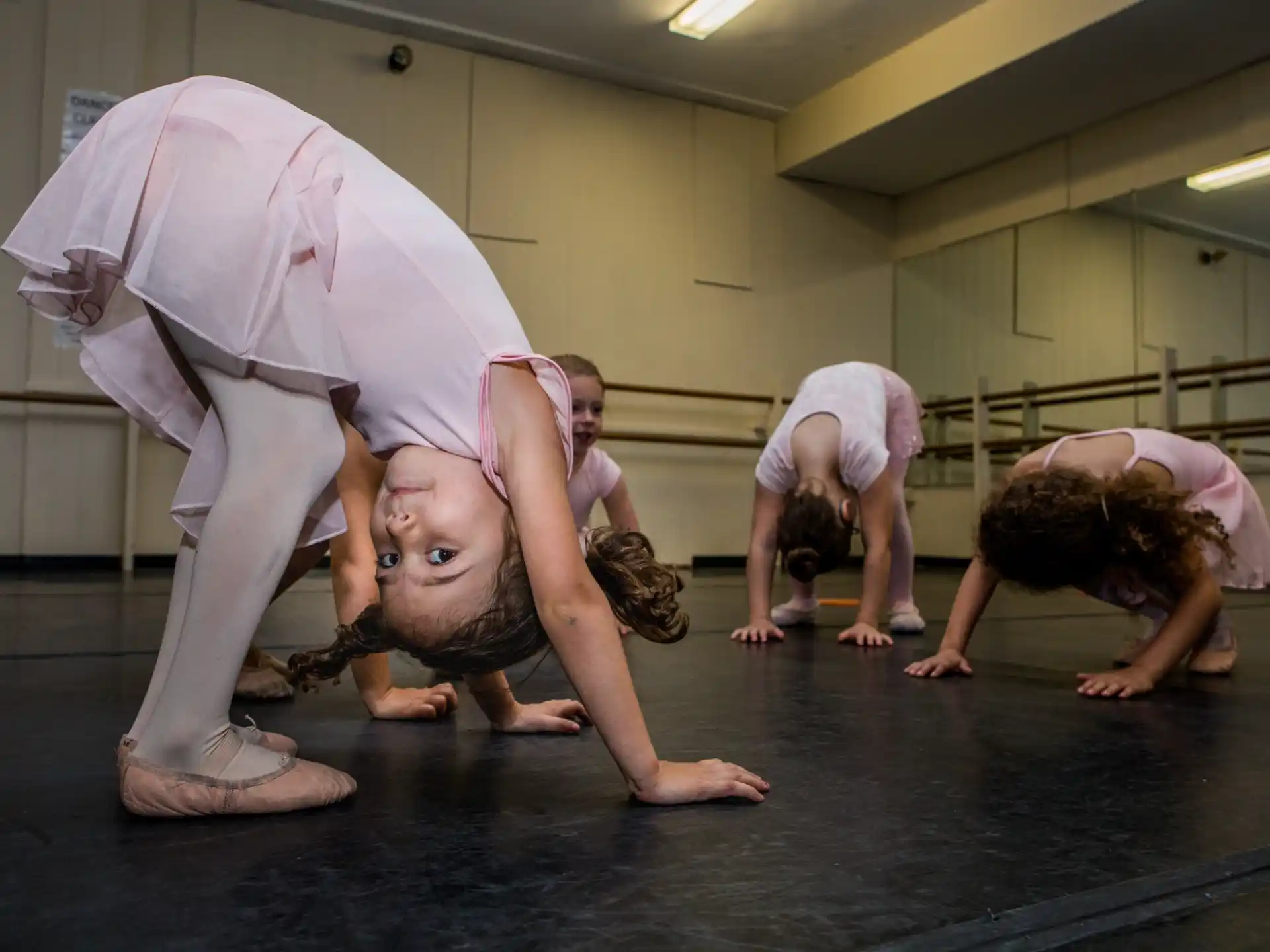 a group of people doing yoga