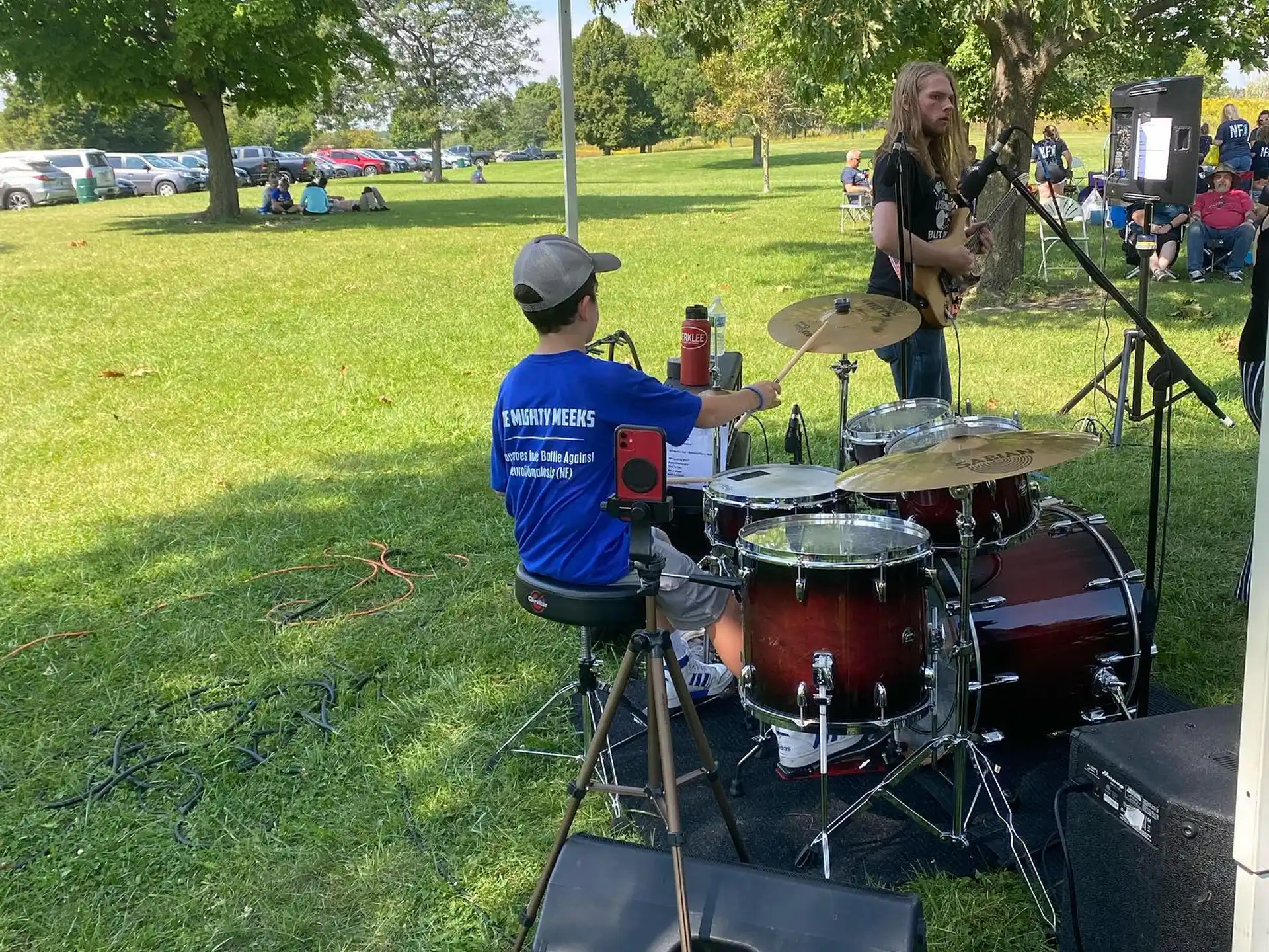 a person playing a music instrument