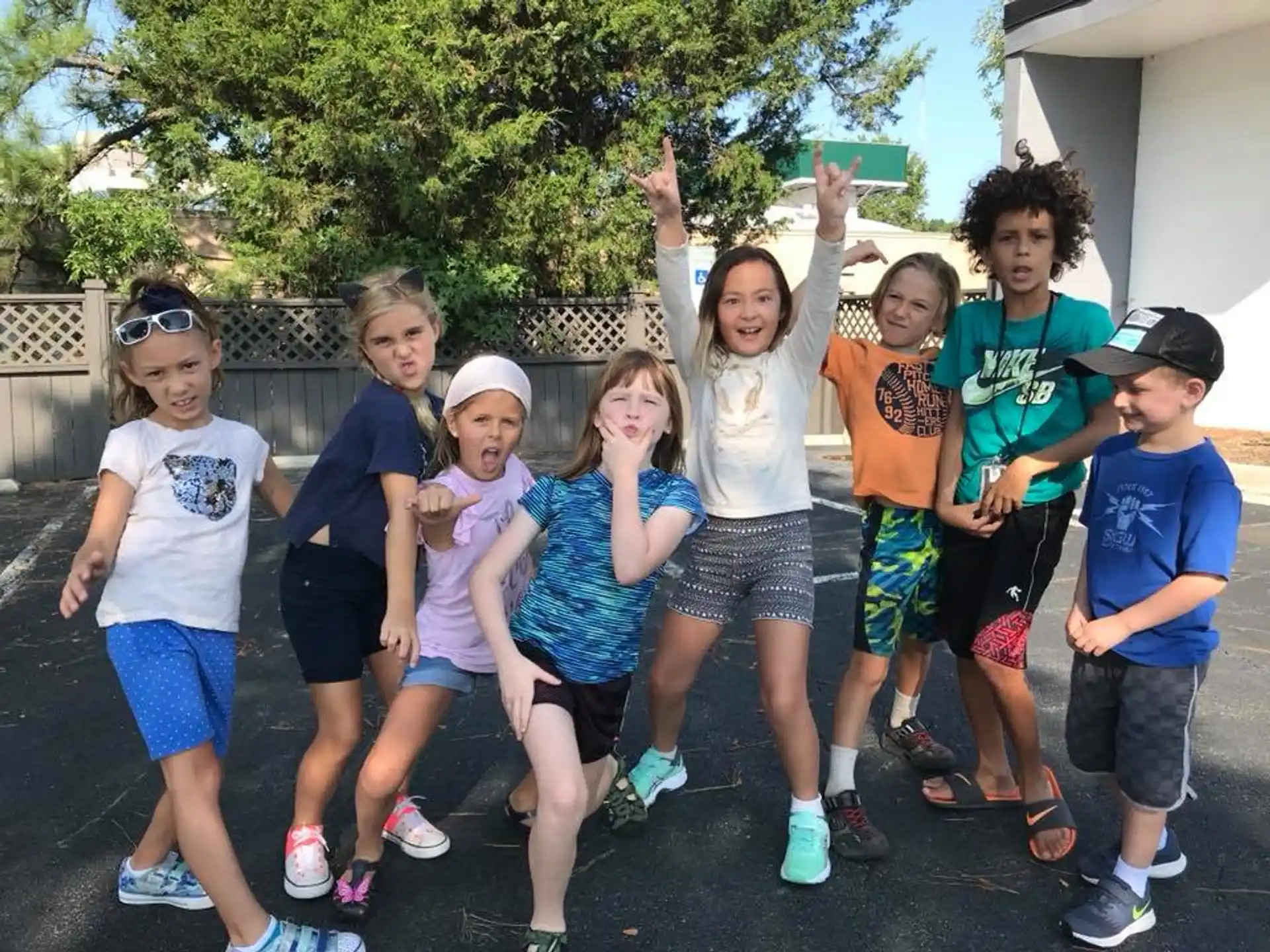 a group of children posing for a photo