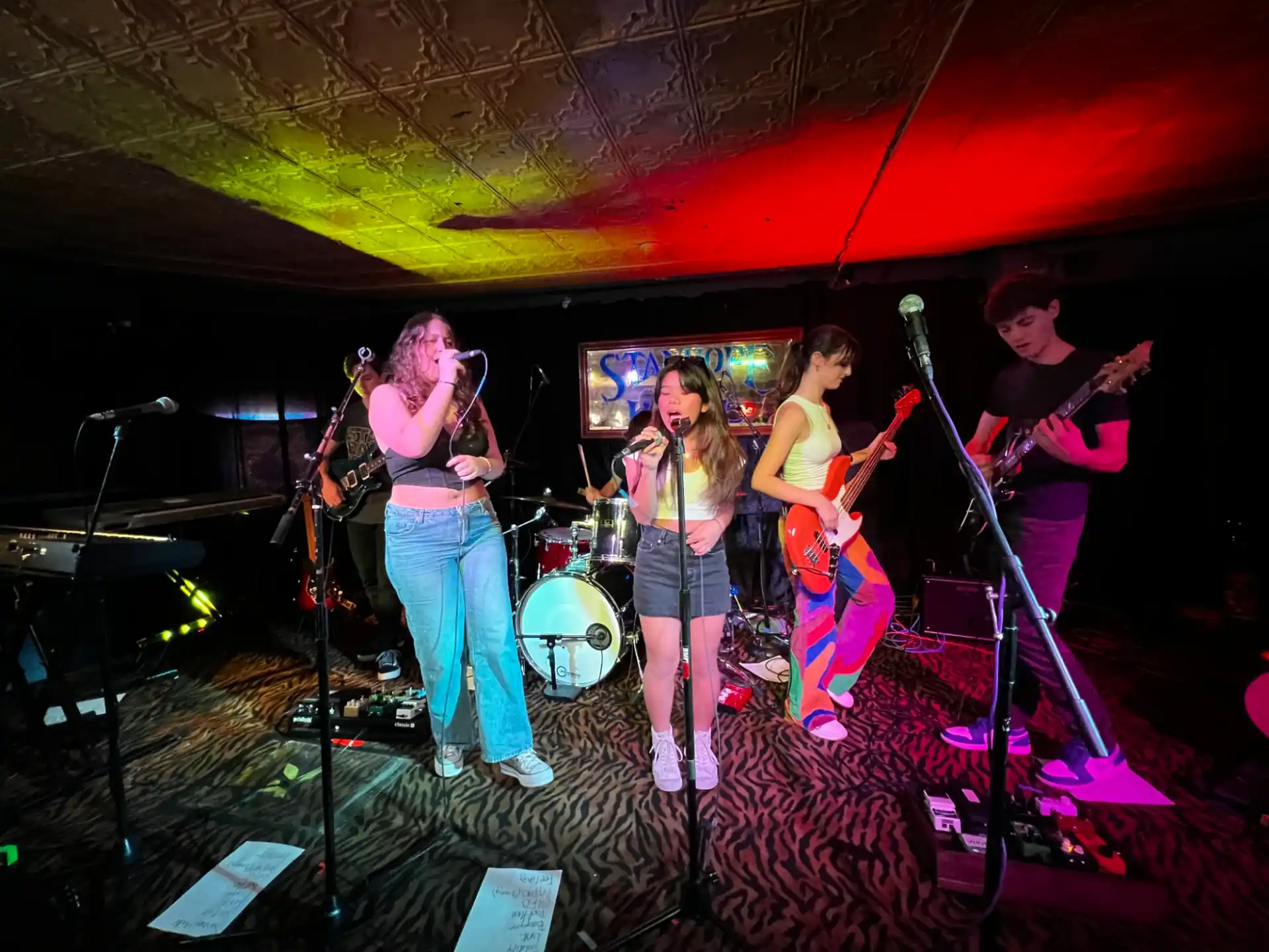 a group of people on a stage