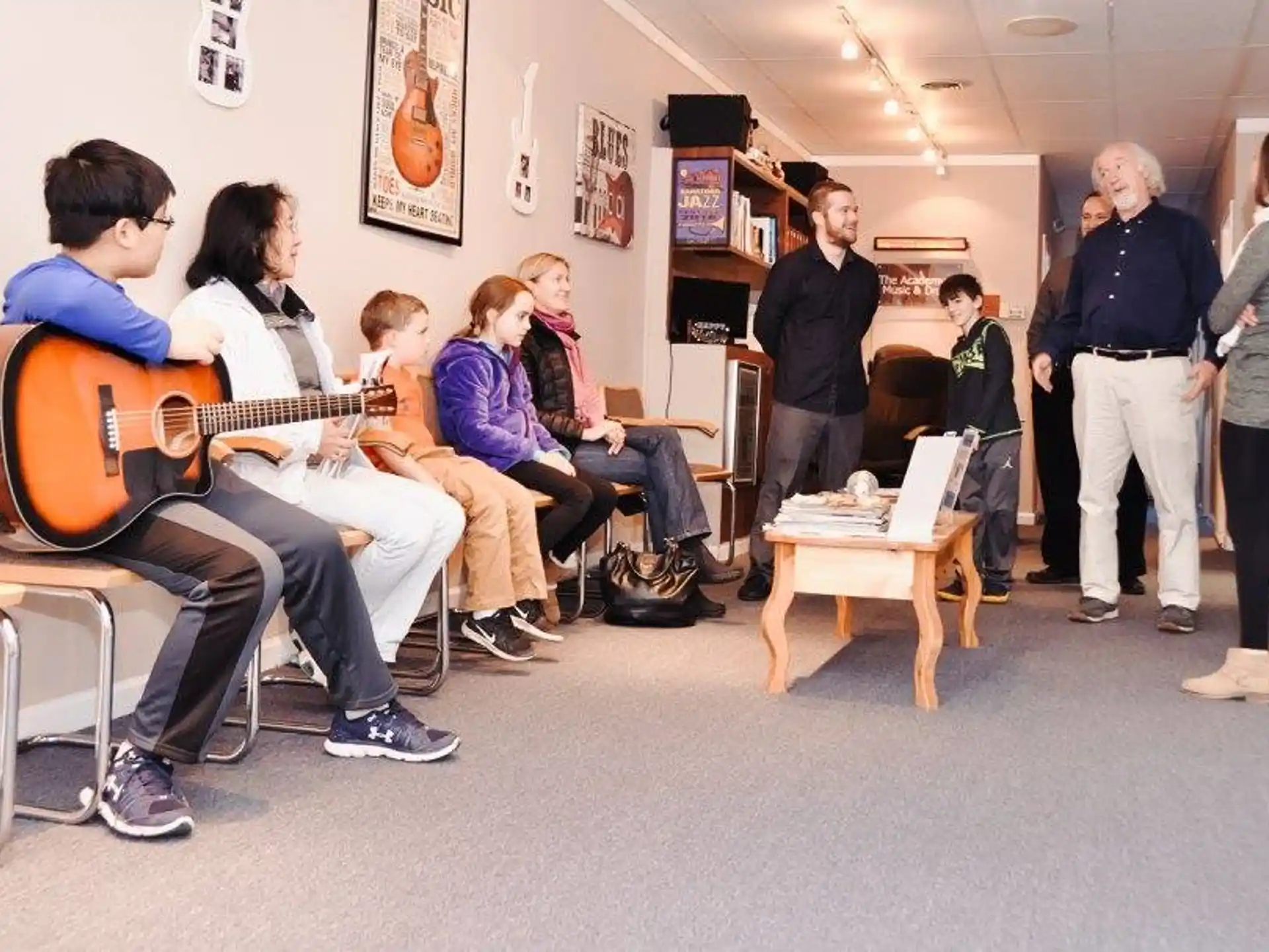 a group of people playing instruments