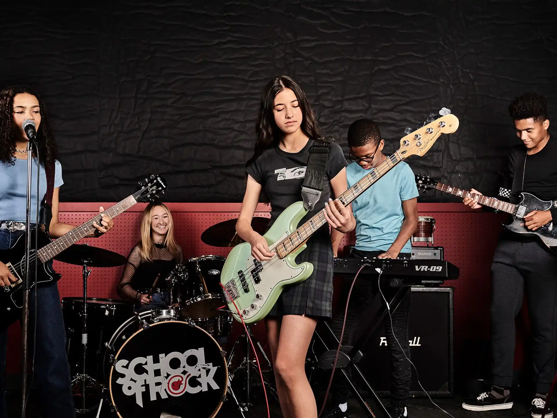 a group of people playing instruments