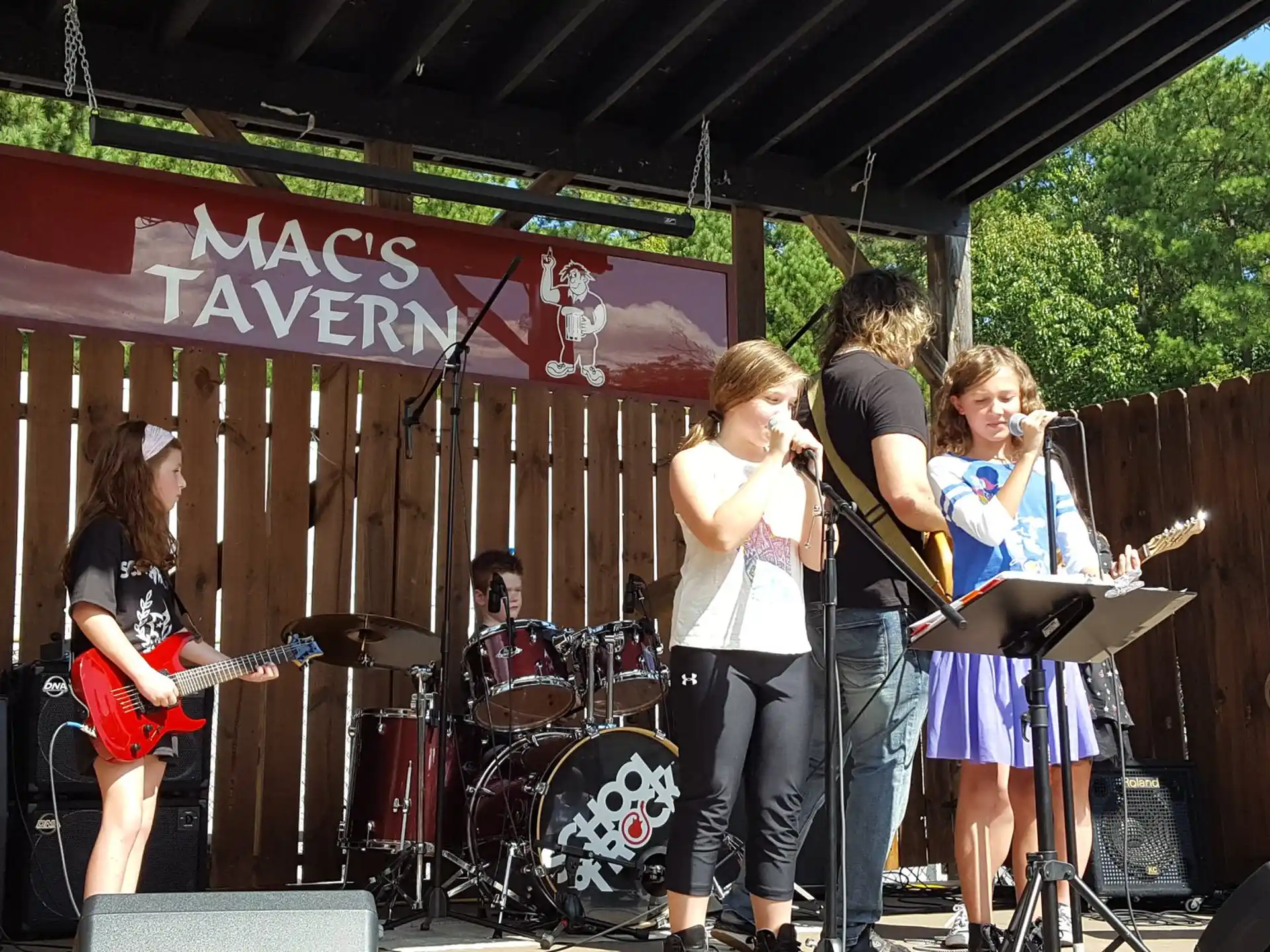 a group of people on a stage