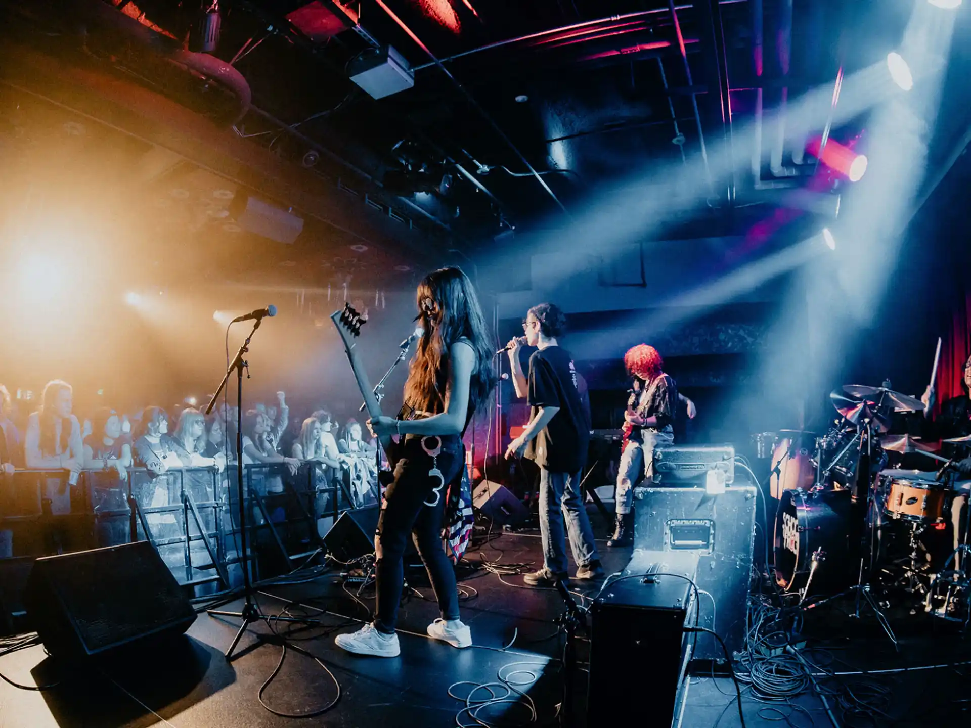 a group of people on a stage