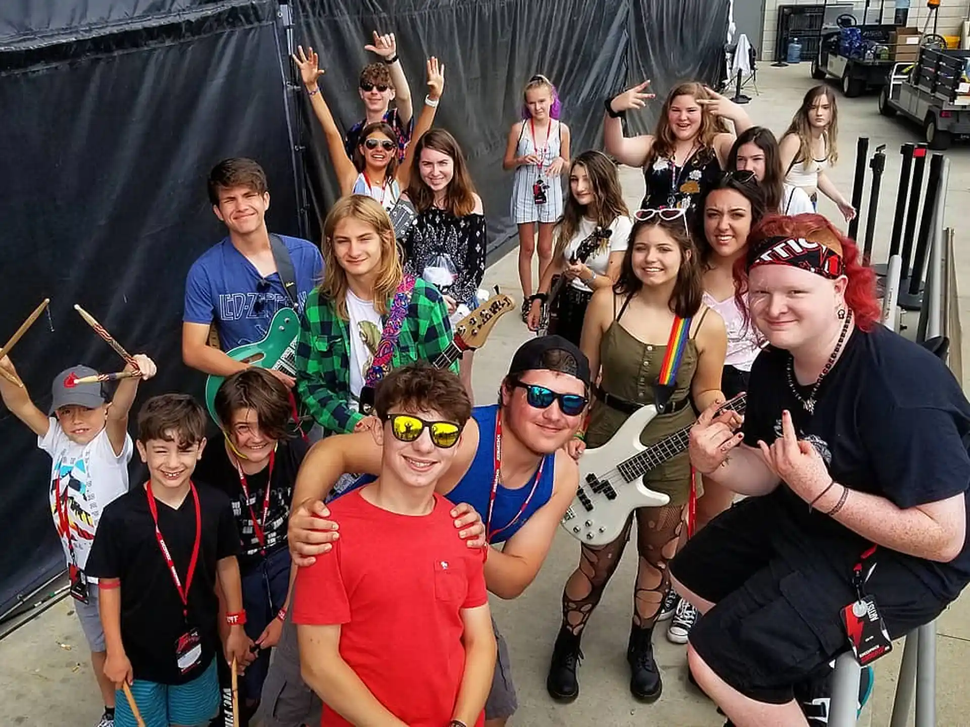 a group of people posing for a photo