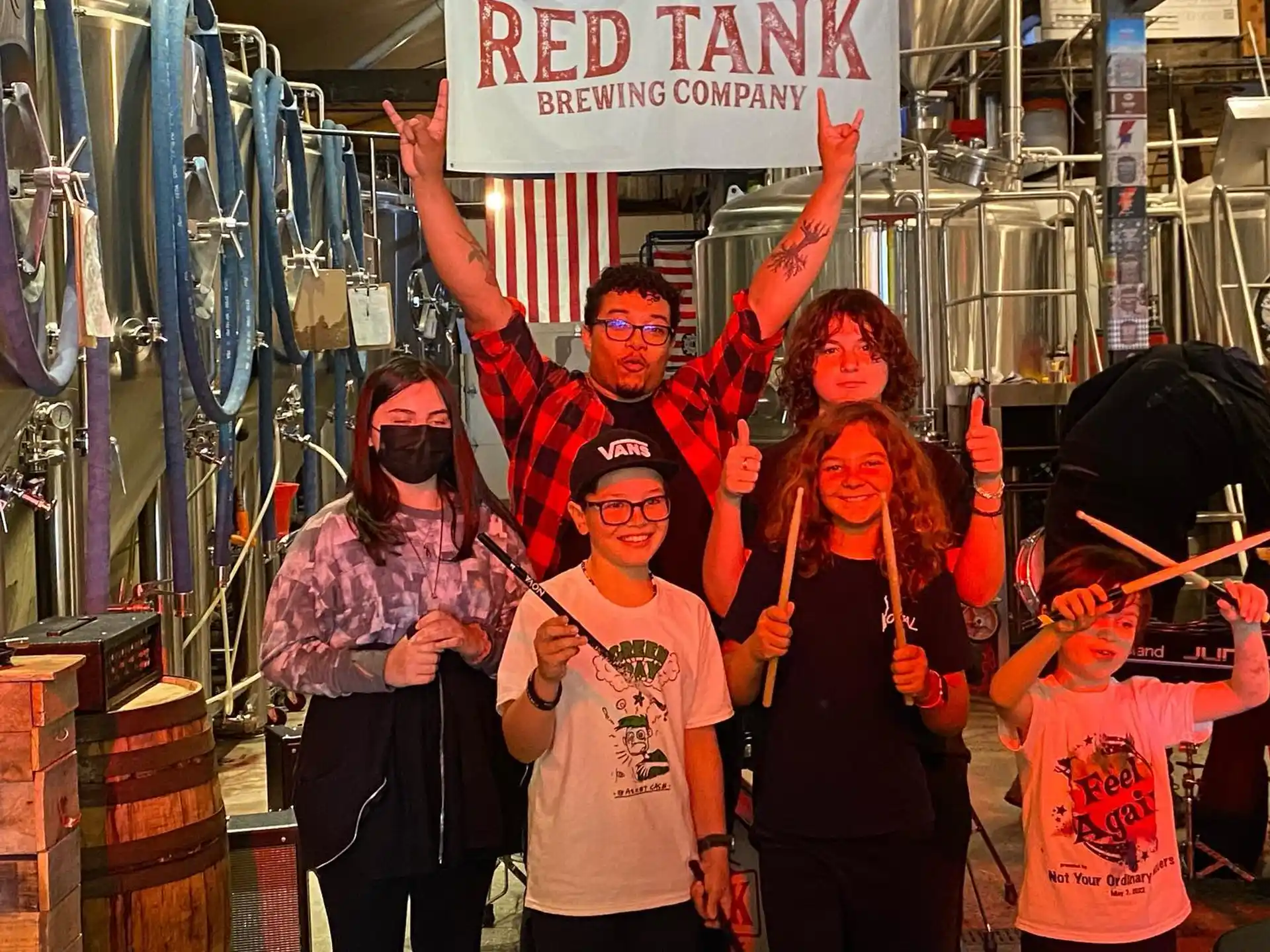 a group of people posing for a photo