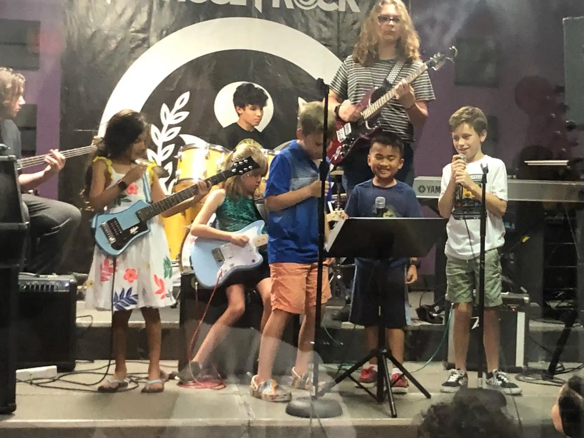 a group of people on a stage