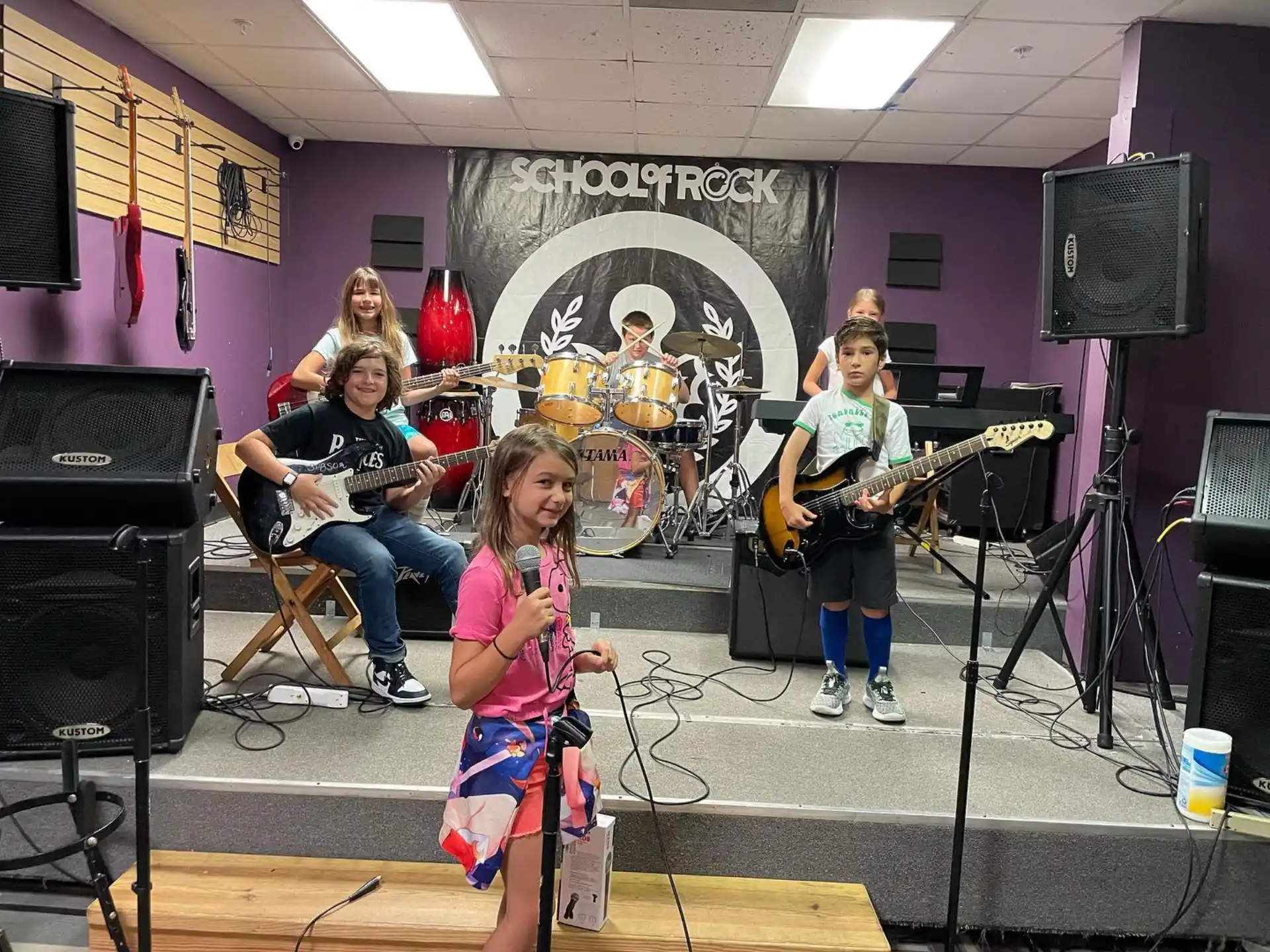 a group of people playing instruments