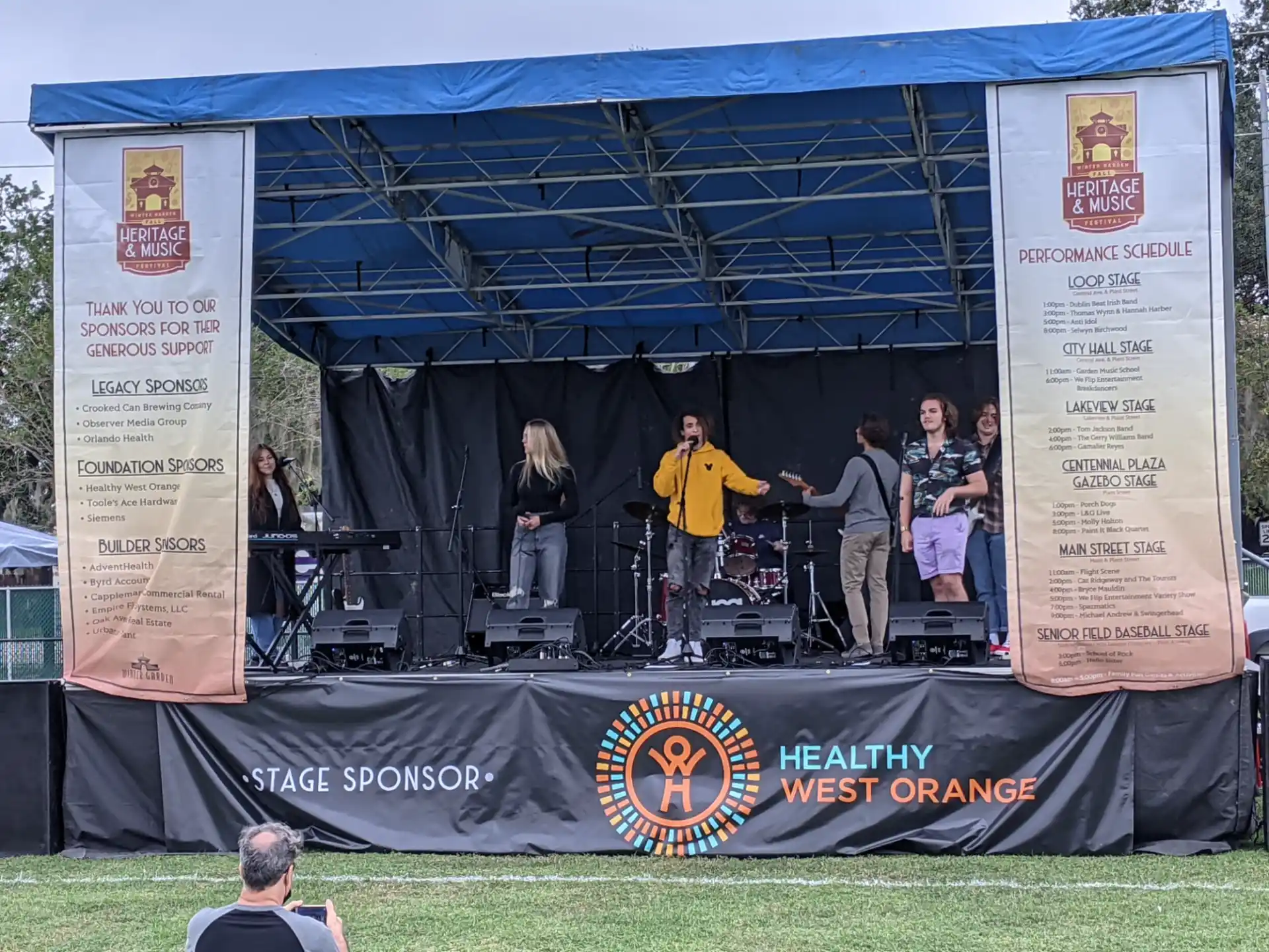 a group of people on a stage