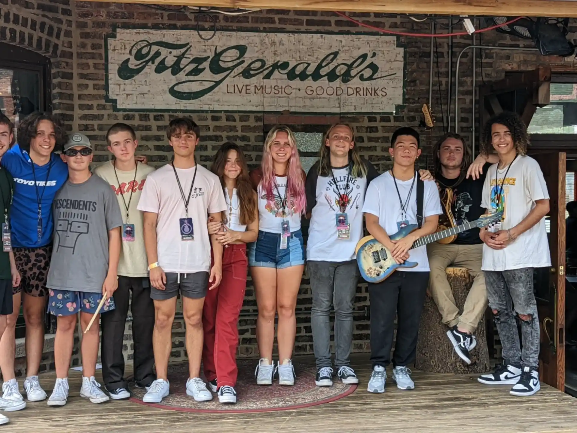 a group of people posing for a photo