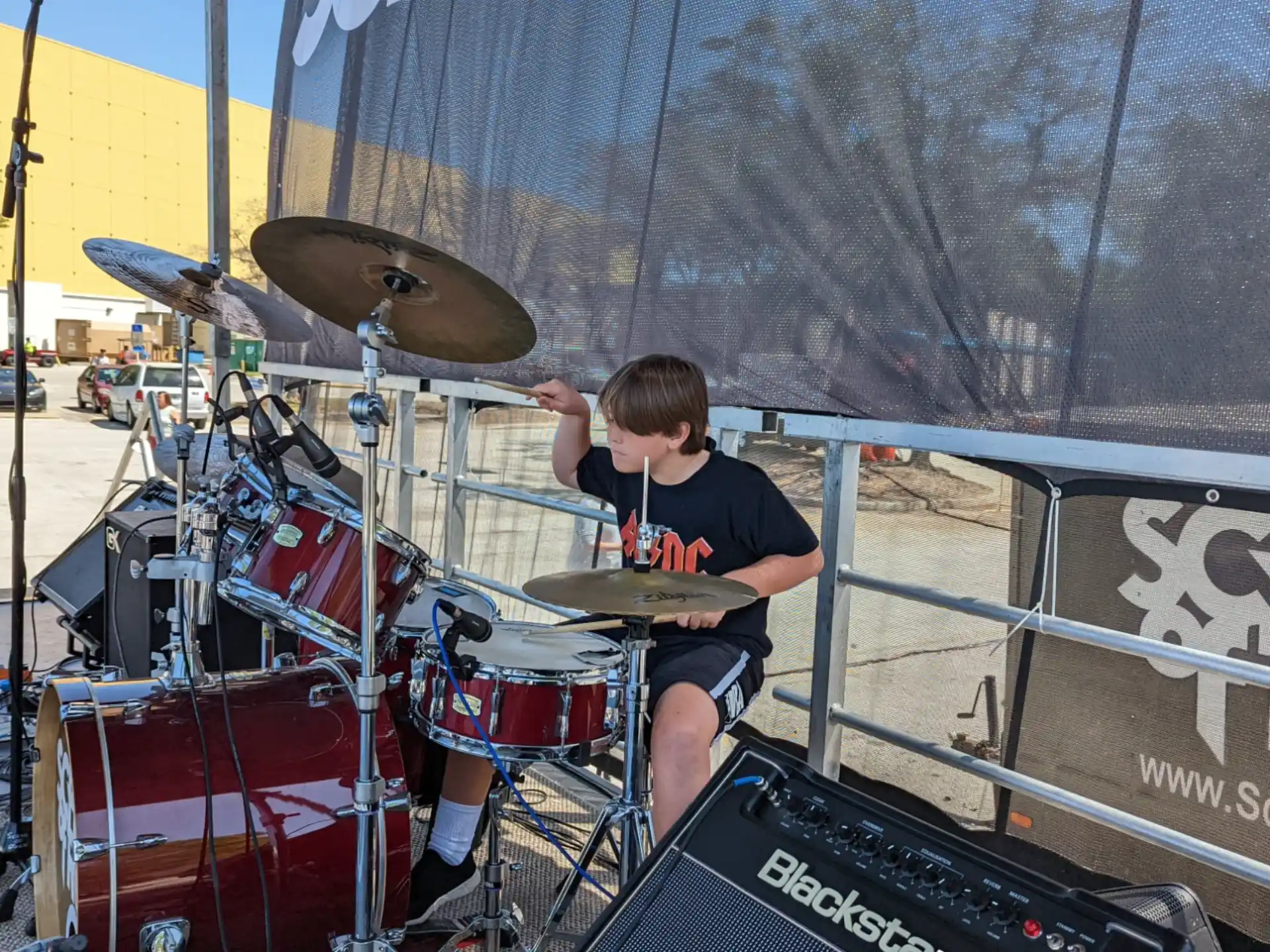 a man playing the drums