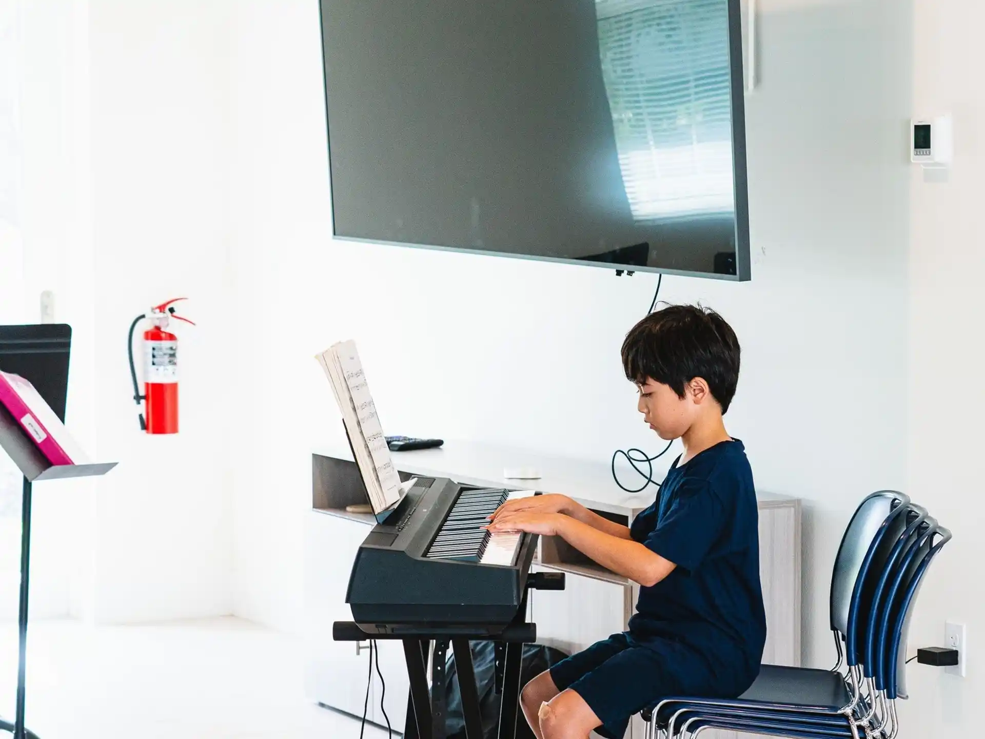 a man playing a piano