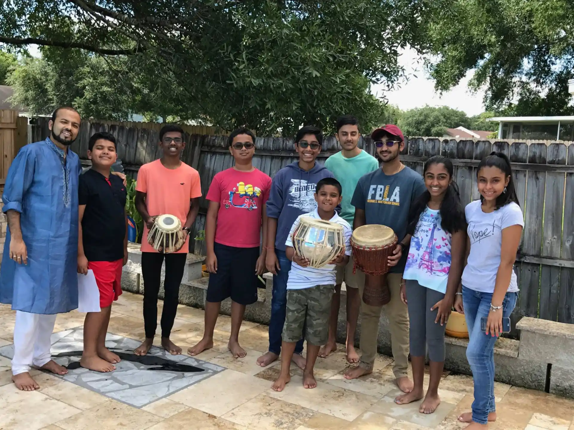 a group of people posing for a photo
